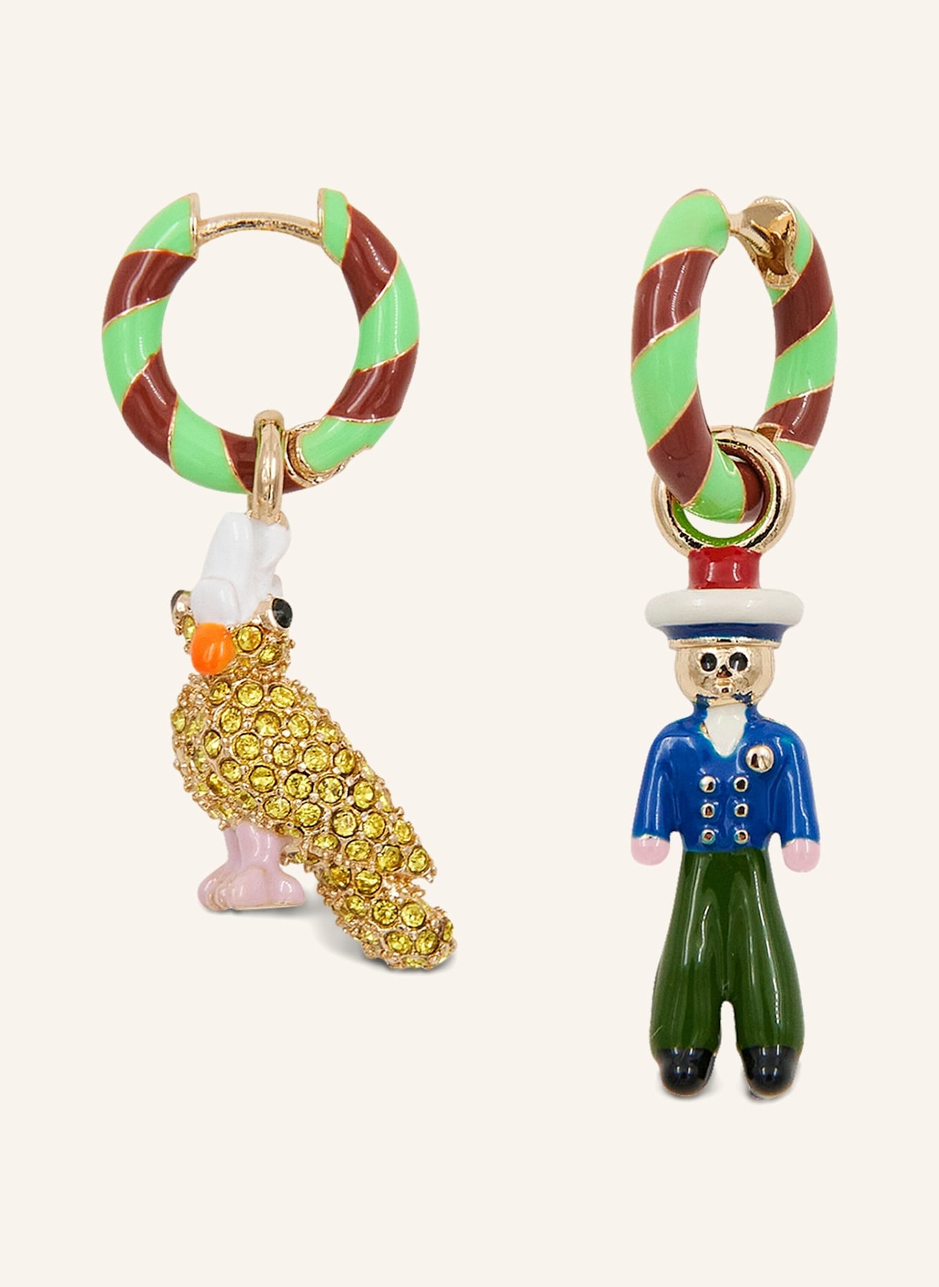 ESSENTIEL ANTWERP Schmuck JHALLY: GRÜN/ BRAUN