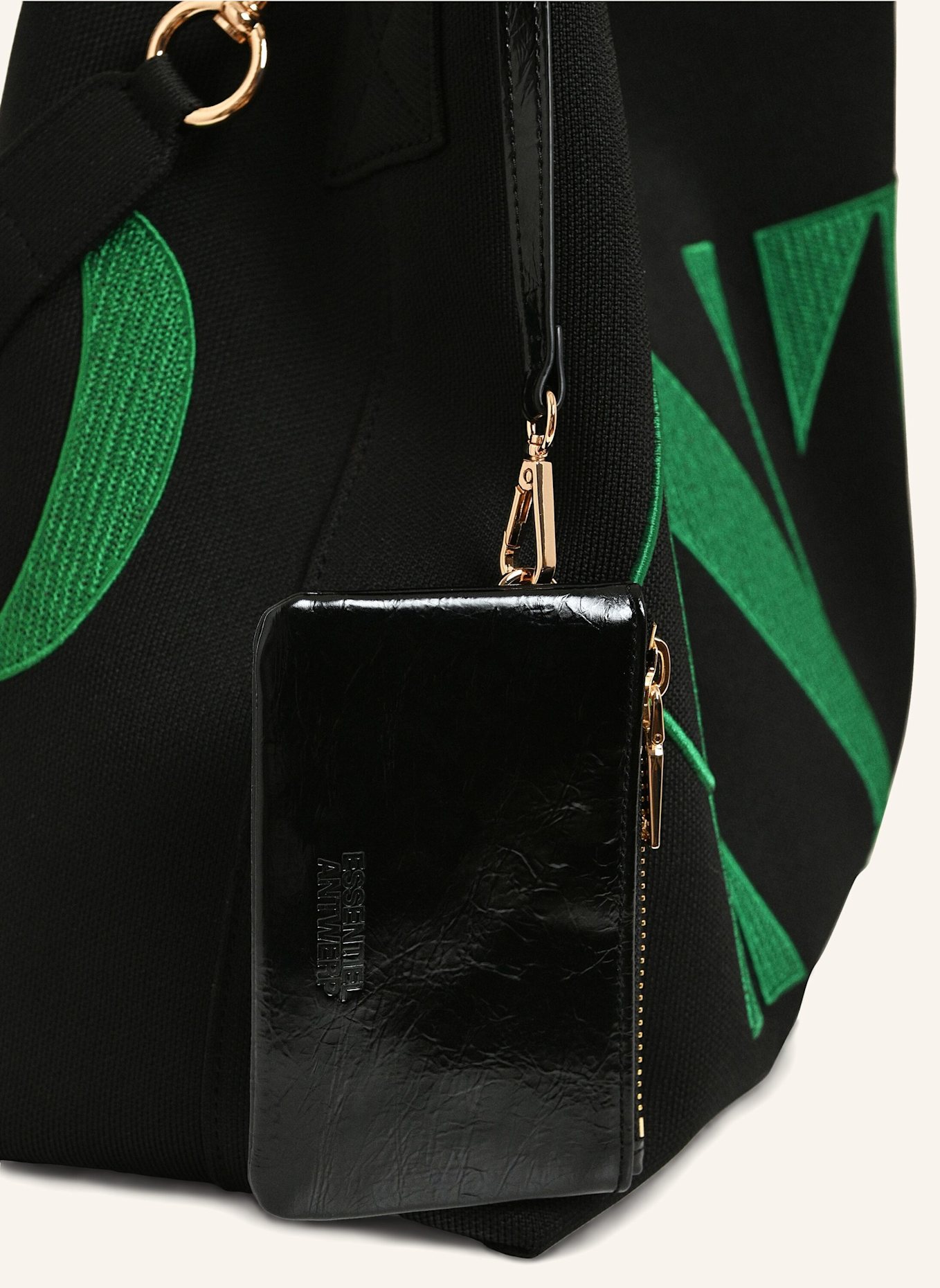 ESSENTIEL ANTWERP Tasche KAROLL: GRÜN/ SCHWARZ