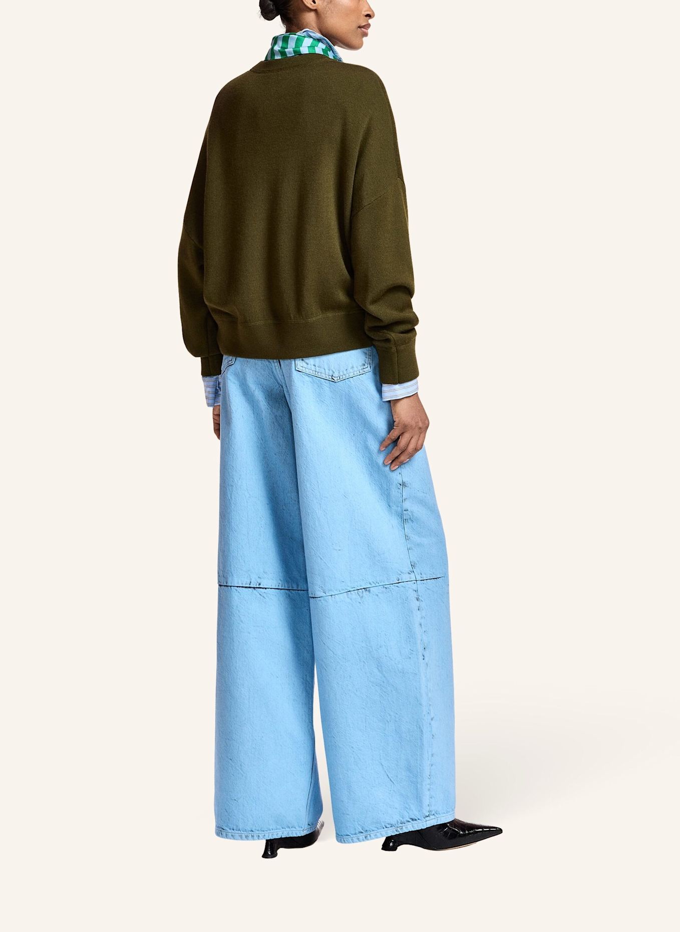 ESSENTIEL ANTWERP Pullover KURTIS: GRÜN/ BLAU/ KHAKI