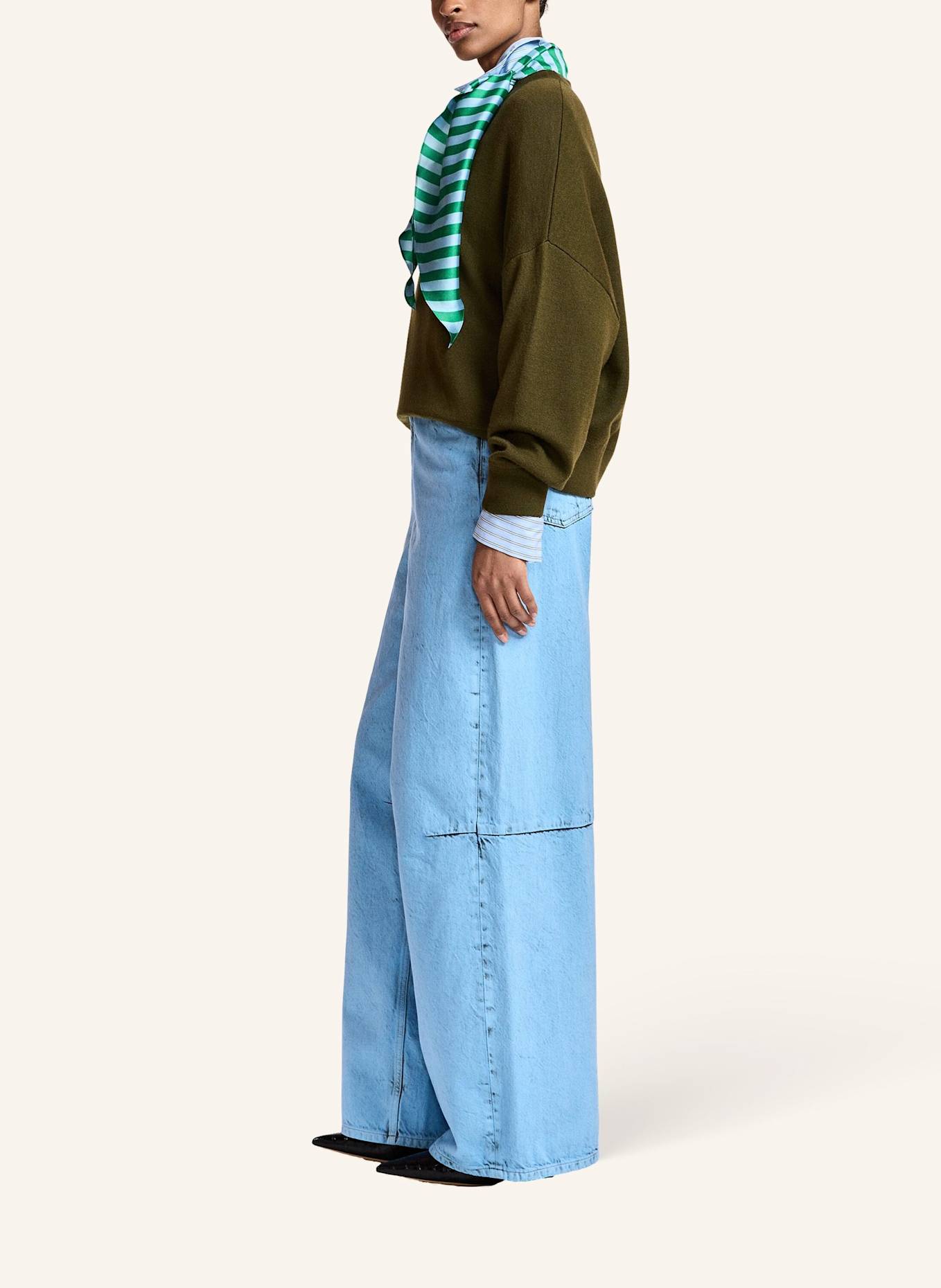 ESSENTIEL ANTWERP Pullover KURTIS: GRÜN/ BLAU/ KHAKI