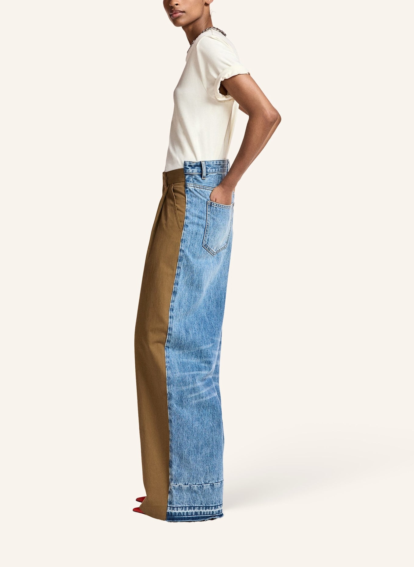ESSENTIEL ANTWERP Hose KRISP: BLAU/ BRAUN