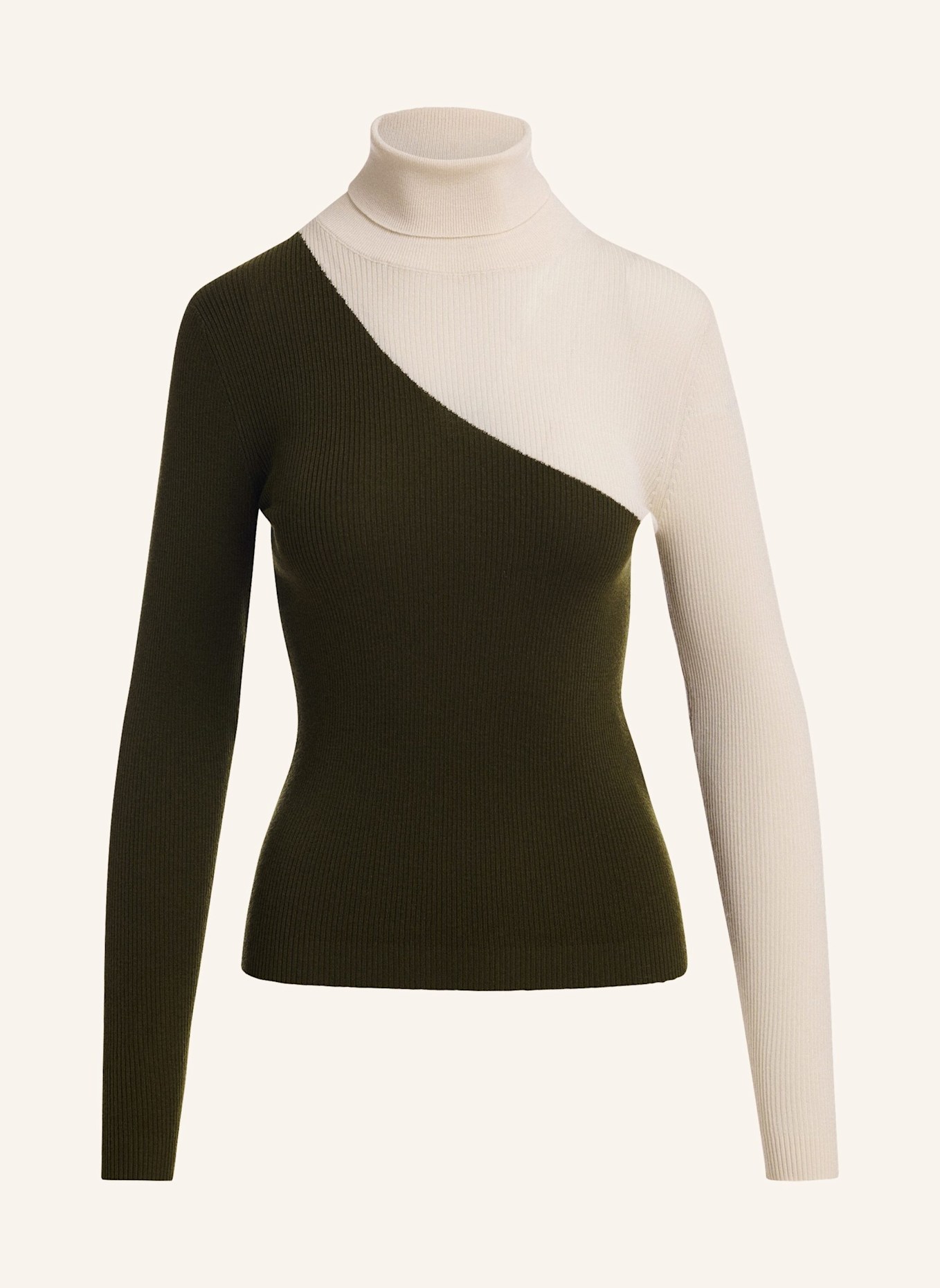 ESSENTIEL ANTWERP Pullover KONCERT: KHAKI / WEISS