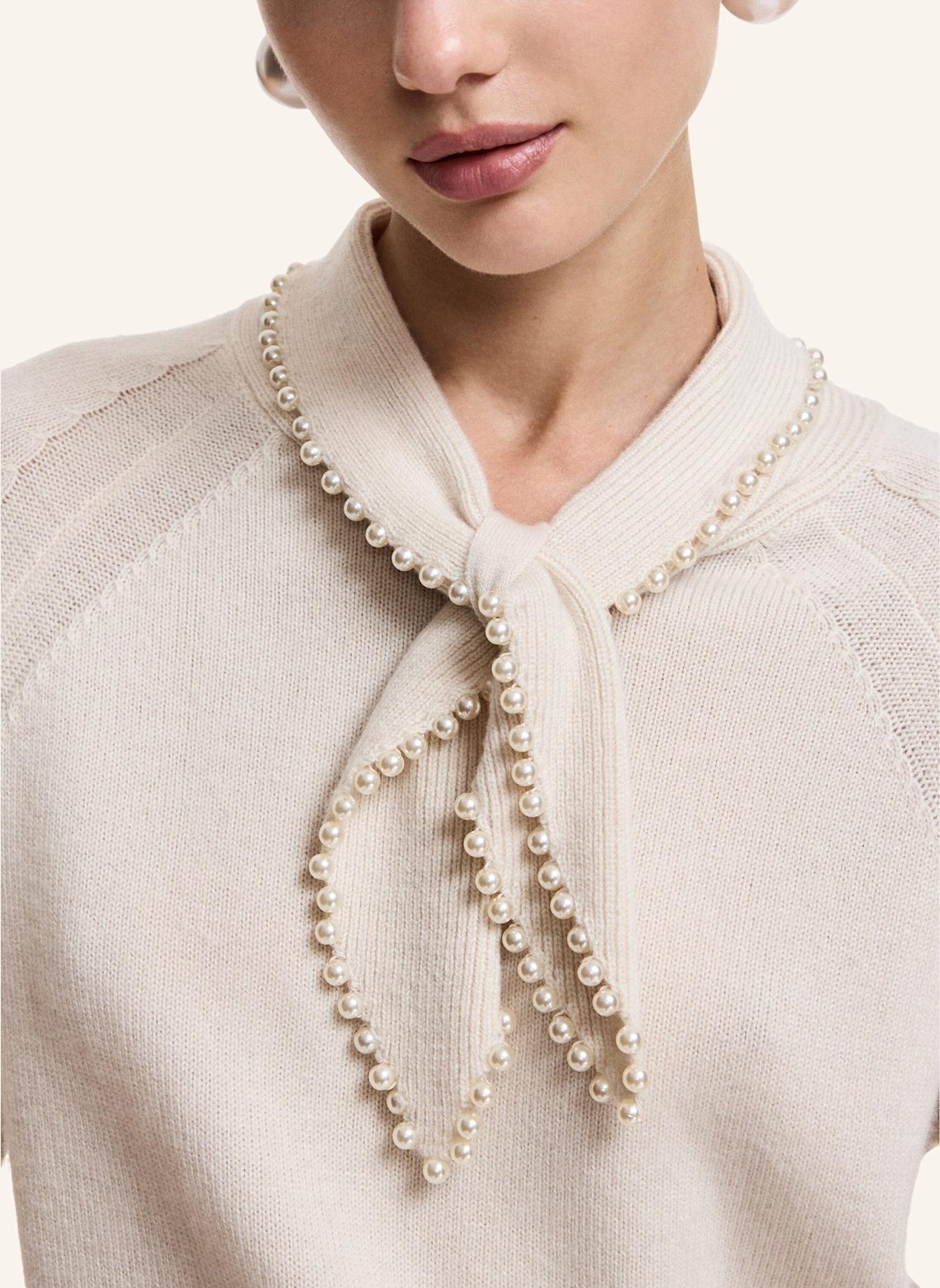 ESSENTIEL ANTWERP Pullover KASA mit Schluppe und Schmuckperlen: WEISS