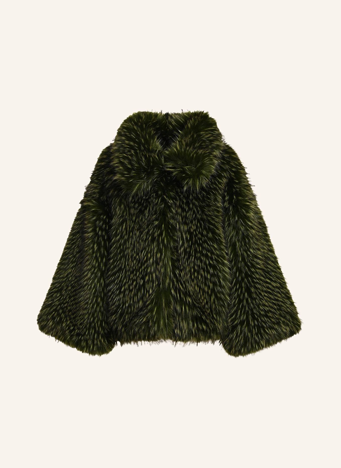ESSENTIEL ANTWERP Kunstfell-Jacke KASTANJE: GRÜN