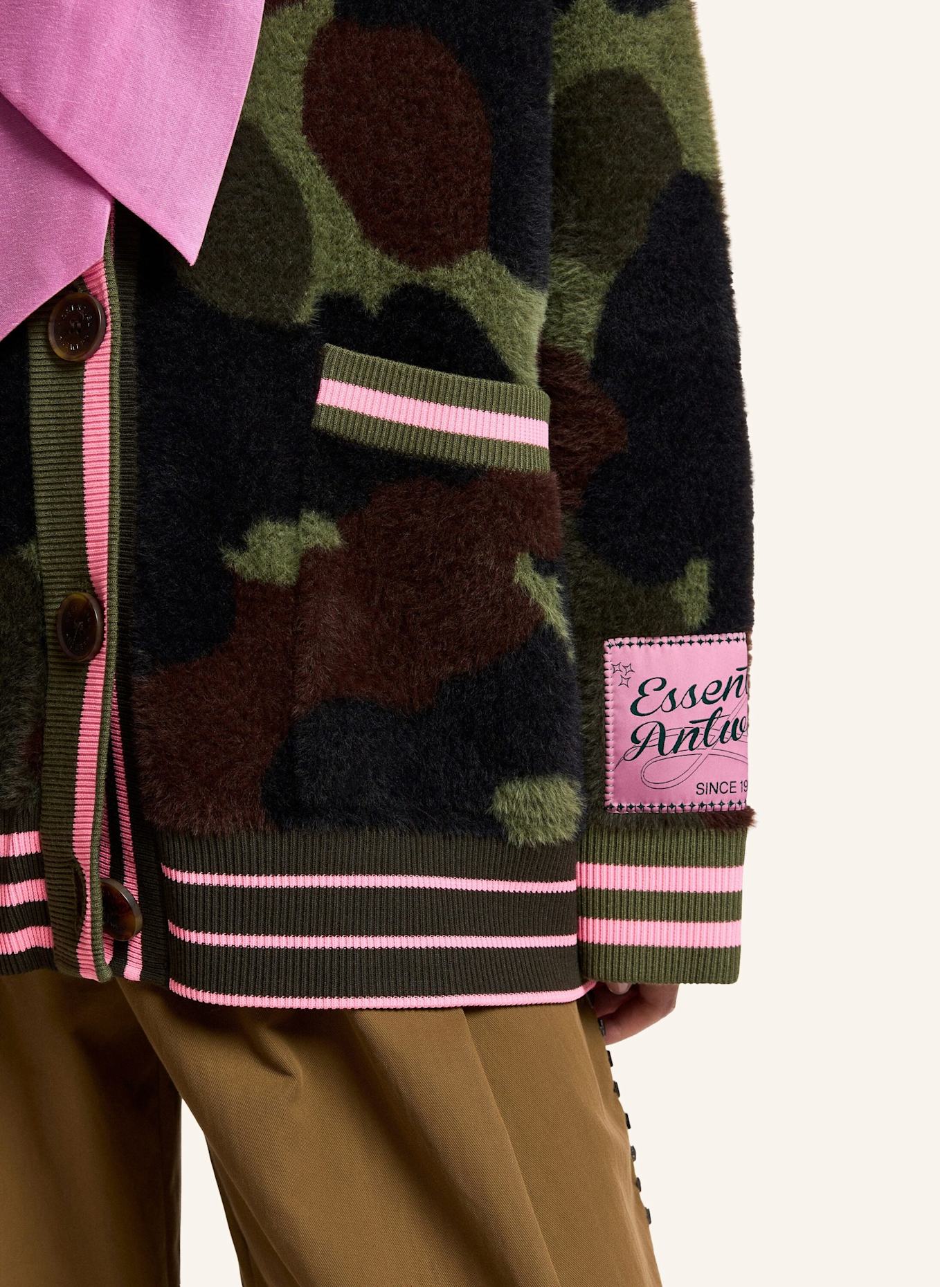 ESSENTIEL ANTWERP Strickjacke KAMOO: ROSA/ BRAUN/ KHAKI