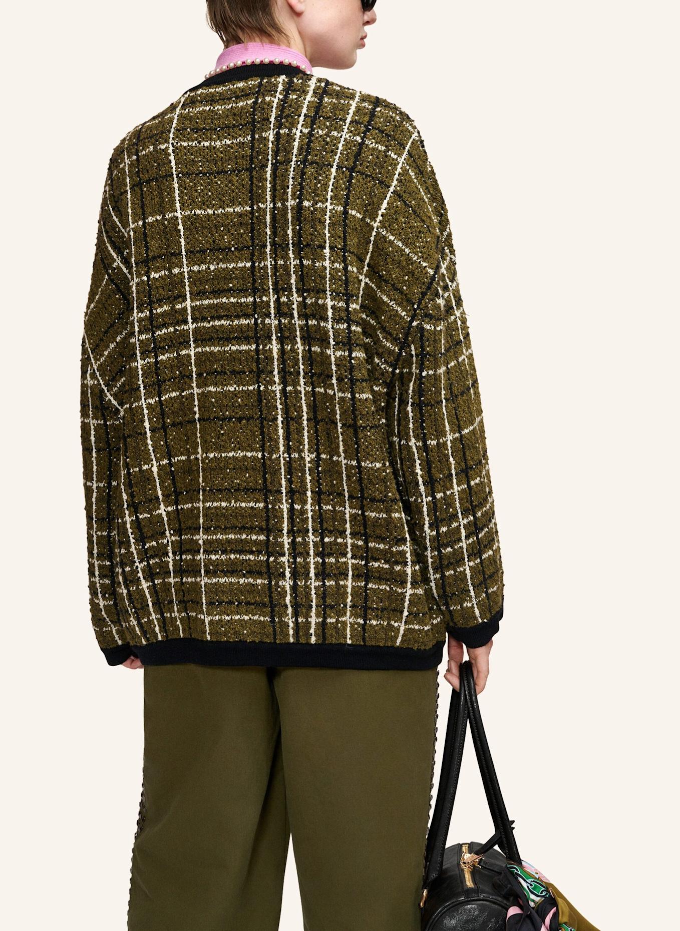 ESSENTIEL ANTWERP Strickjacke KANNEL: SCHWARZ/ KHAKI/ WEISS