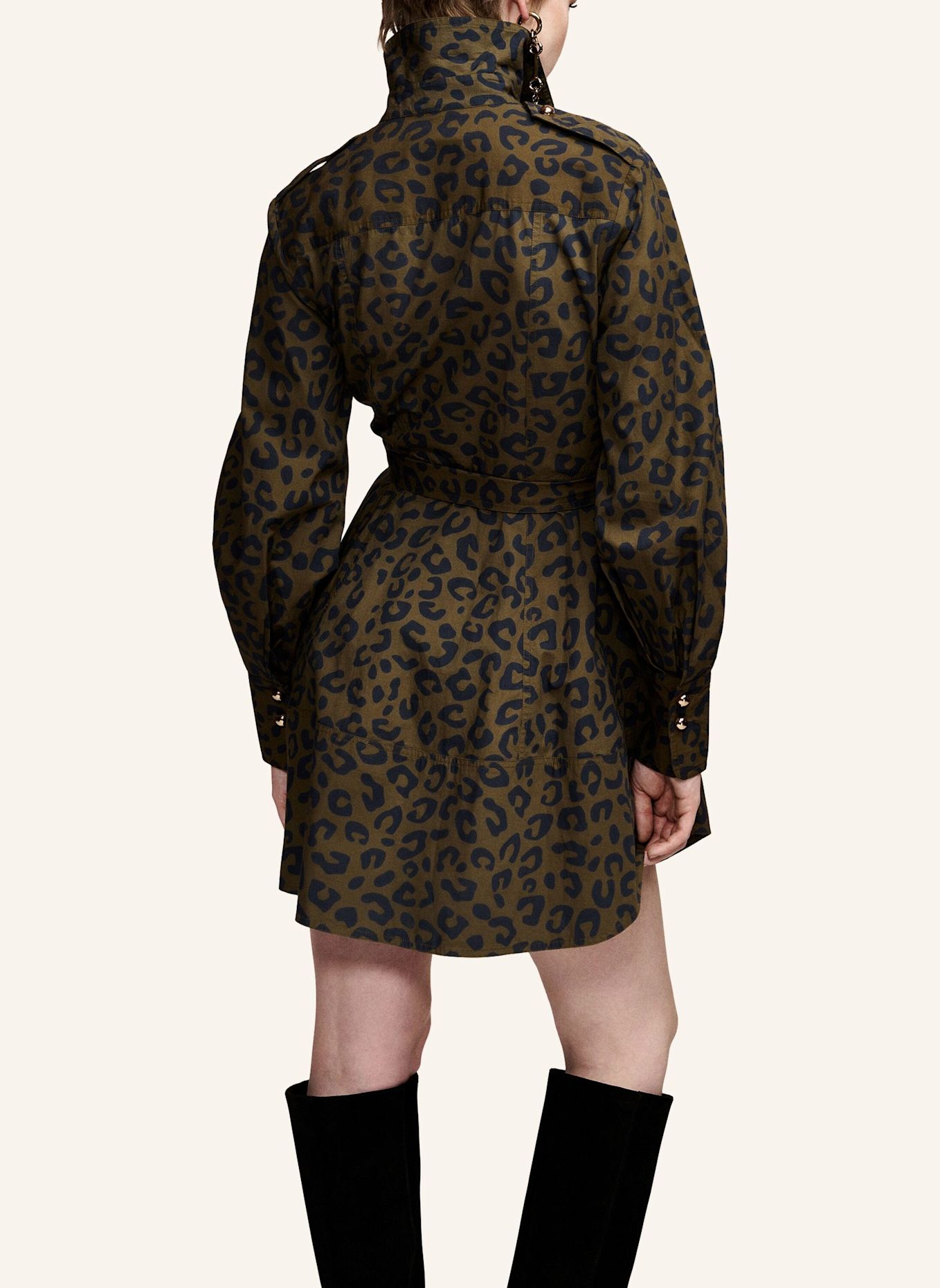 ESSENTIEL ANTWERP Kleid KETO: SCHWARZ / KHAKI