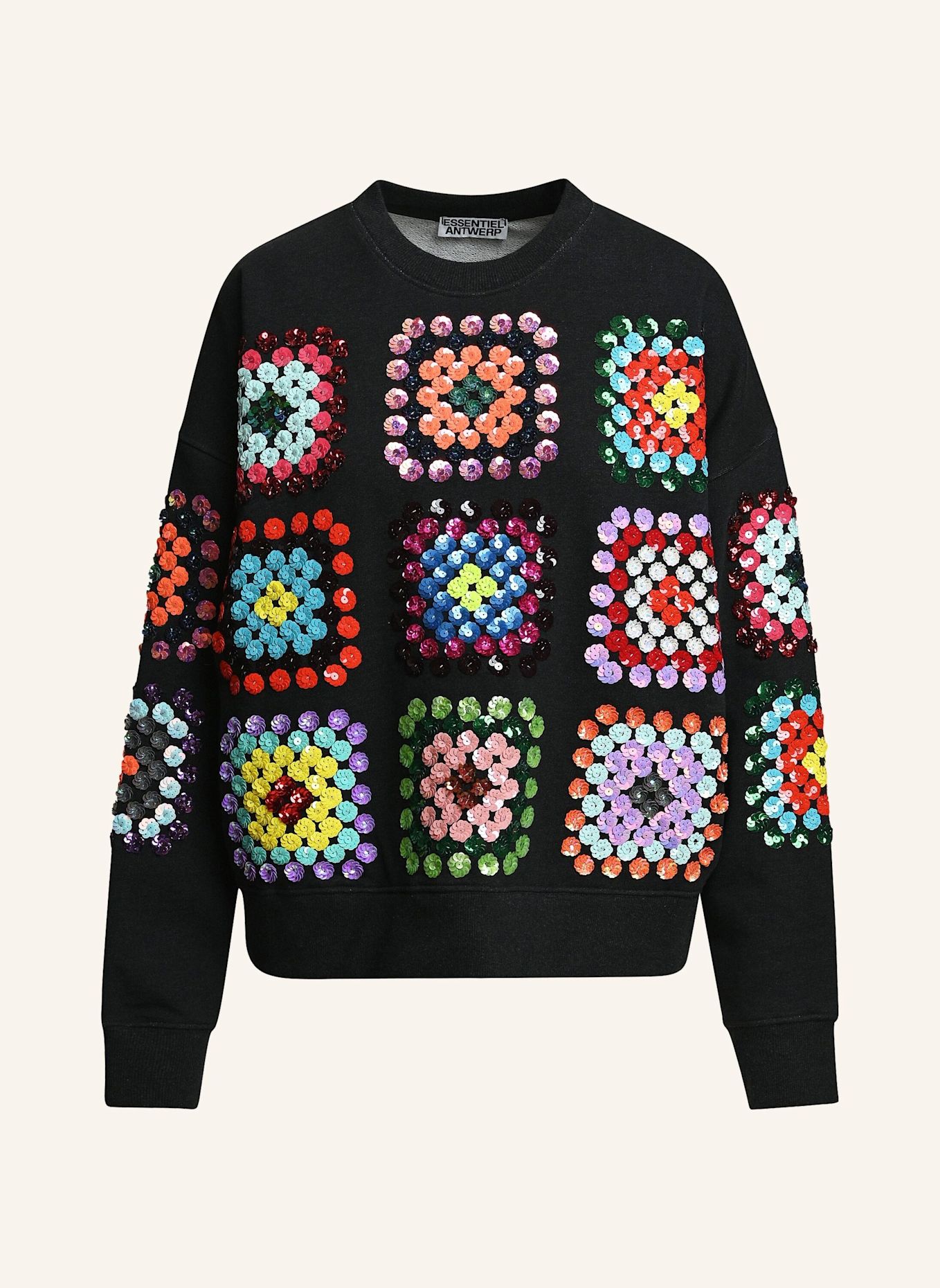 ESSENTIEL ANTWERP Sweatshirt KARNAVAL: SCHWARZ