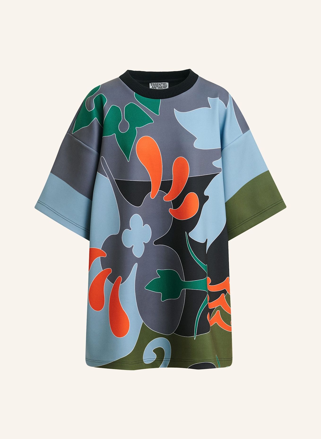 ESSENTIEL ANTWERP Kleid KLASSIC: GRÜN / BLAU / GRAU