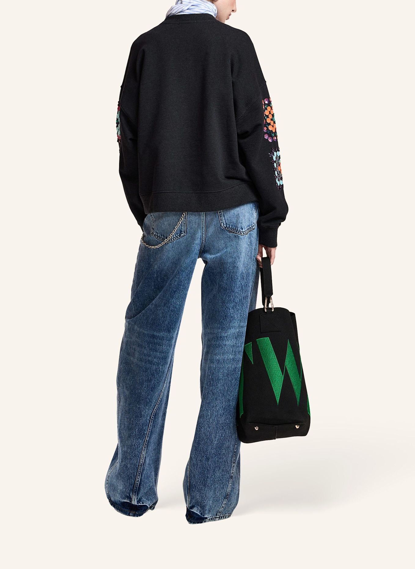 ESSENTIEL ANTWERP Sweatshirt KARNAVAL: SCHWARZ