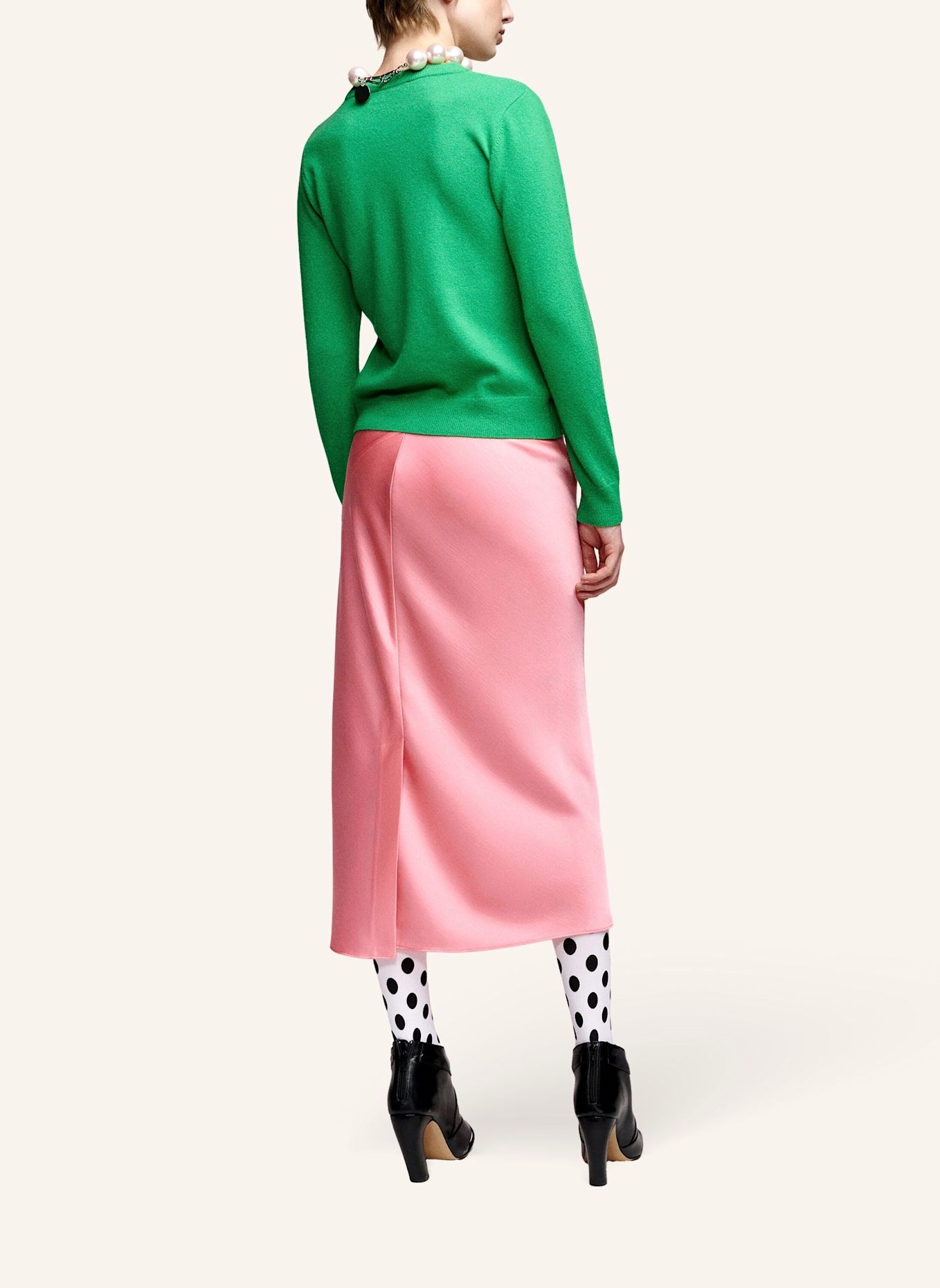 ESSENTIEL ANTWERP Pullover KAPITAL: GRÜN / HELLROSA