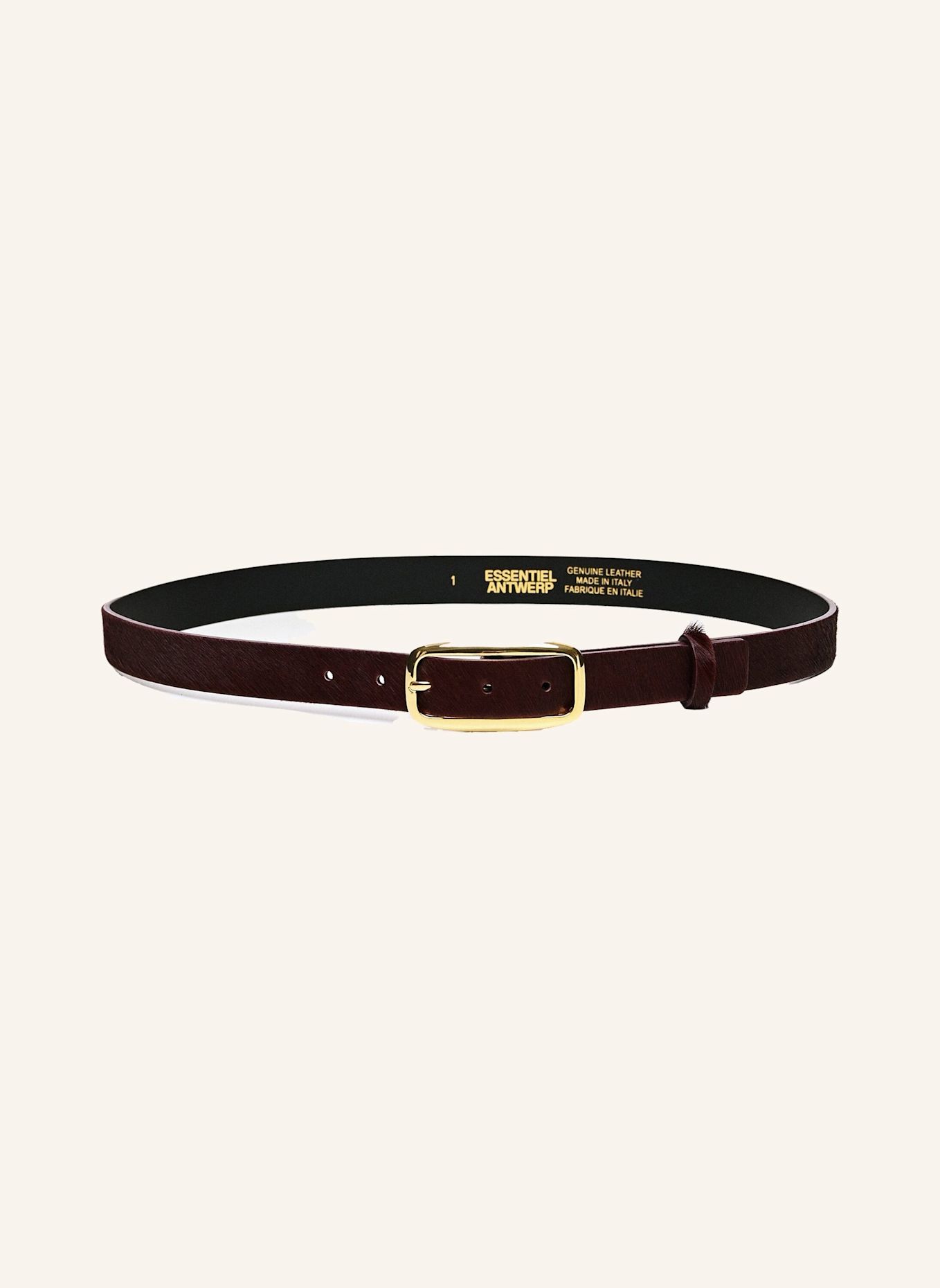 ESSENTIEL ANTWERP Gürtel KLUB: BRAUN / GOLD