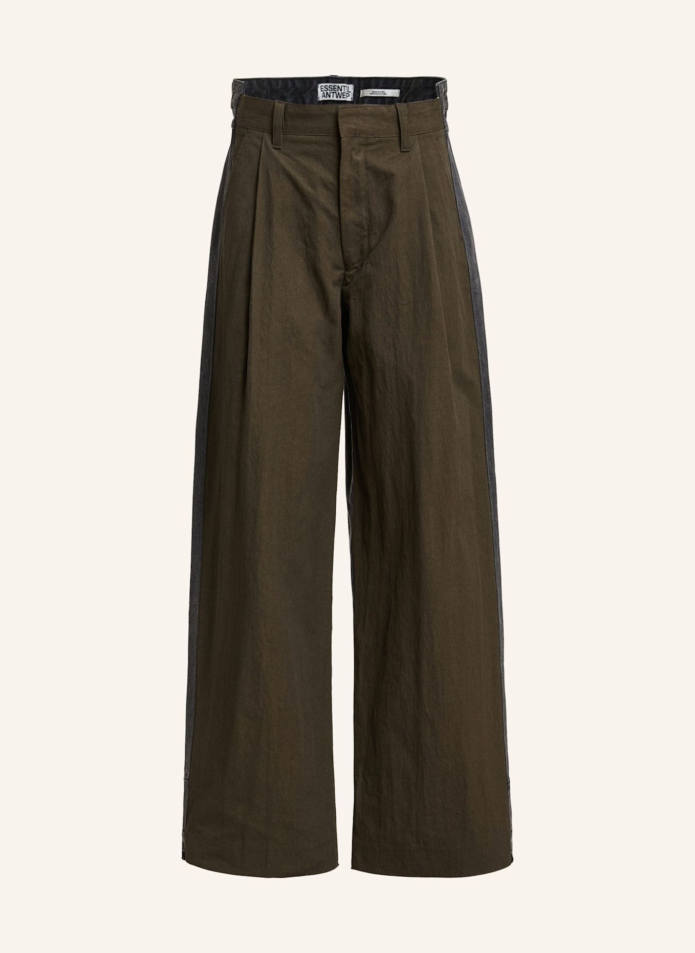ESSENTIEL ANTWERP Hose KRISP: SCHWARZ / KHAKI