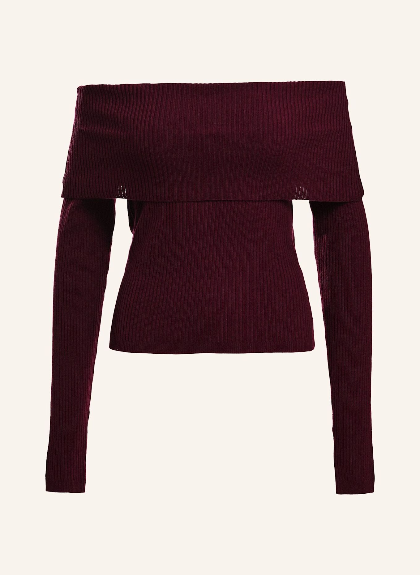 ESSENTIEL ANTWERP Off-Shoulder-Pullover KILLY: DUNKELROT