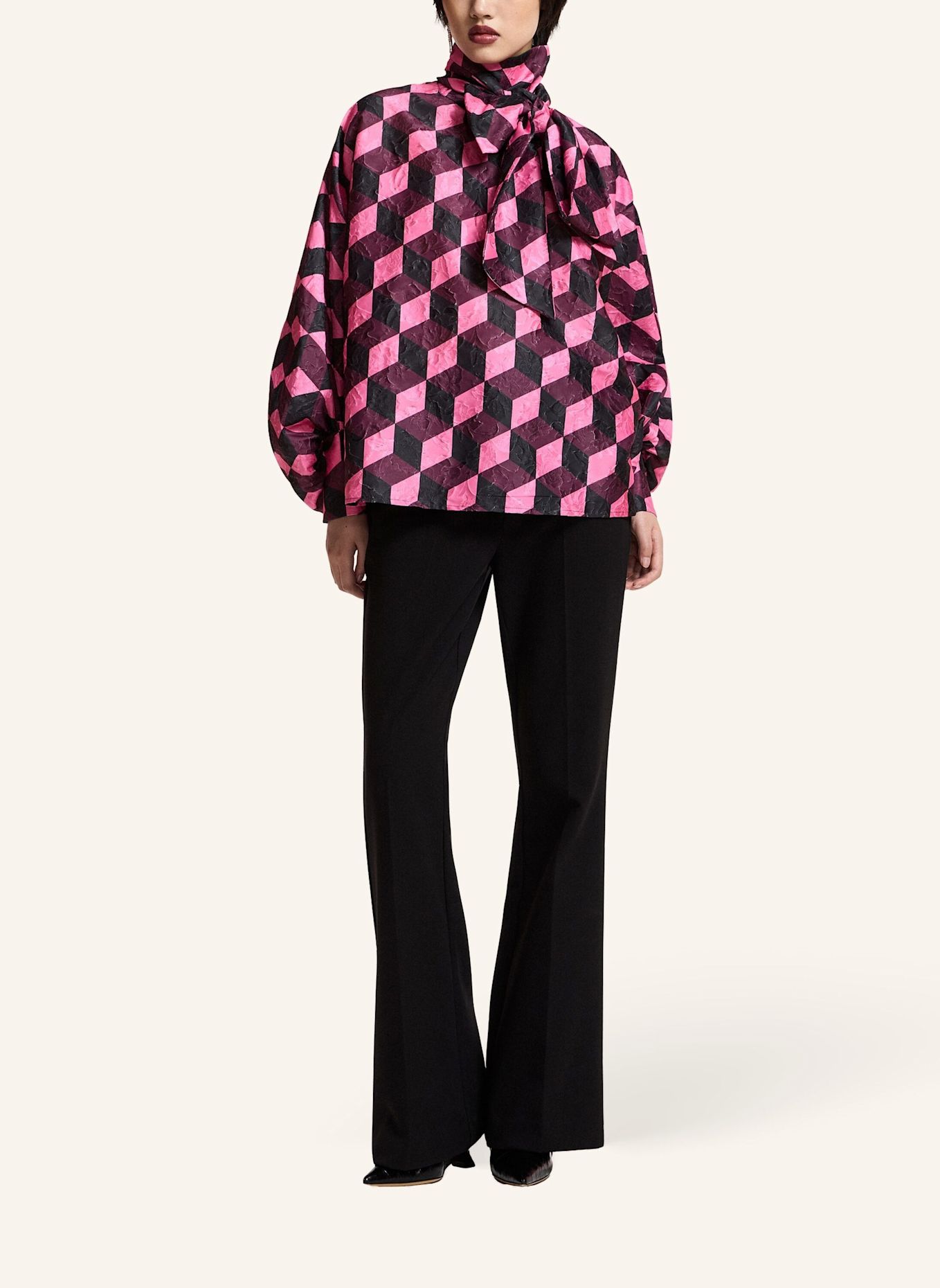 ESSENTIEL ANTWERP Top KOMO: ROOD / ROZE / ZWART