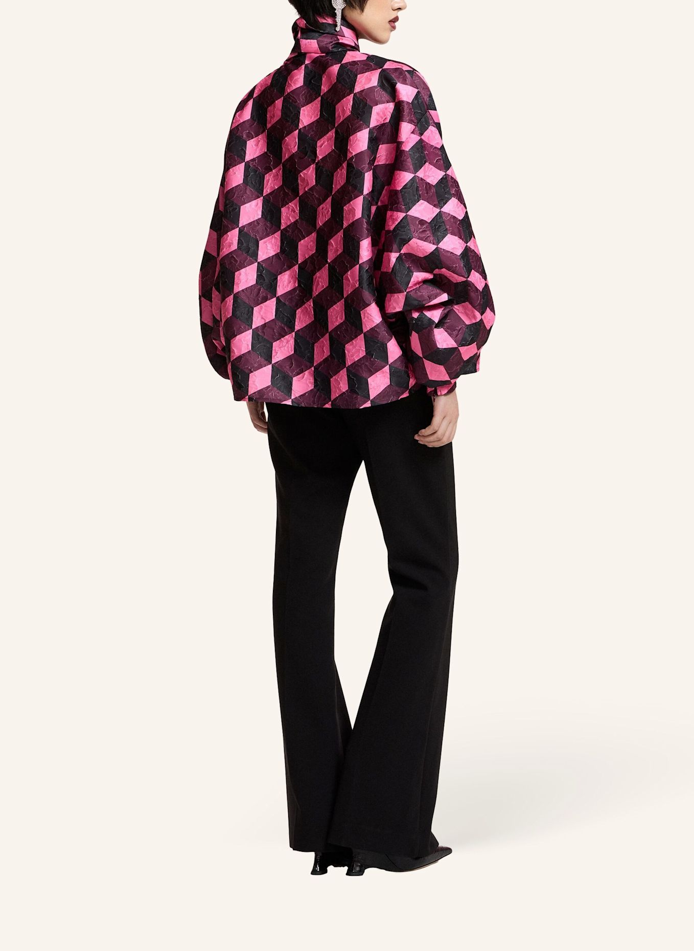 ESSENTIEL ANTWERP Top KOMO: ROOD / ROZE / ZWART