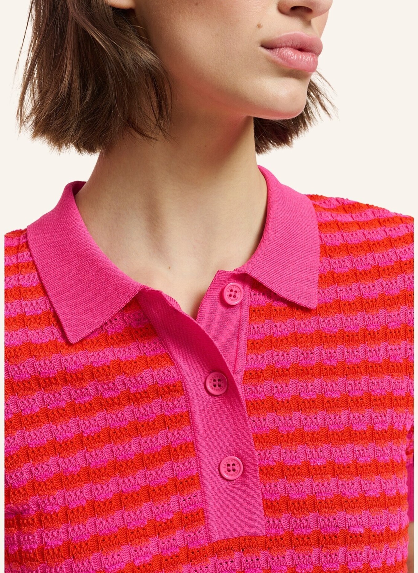 ESSENTIEL ANTWERP Poloshirt FOLO, Farbe: ROSA/ ROT (Bild 4)