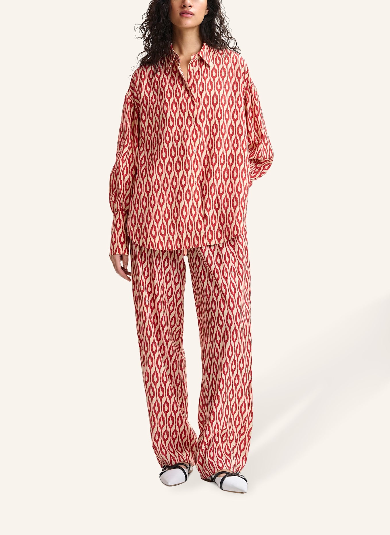 ESSENTIEL ANTWERP Hemd IHEDFORD: ORANGE/ BEIGE