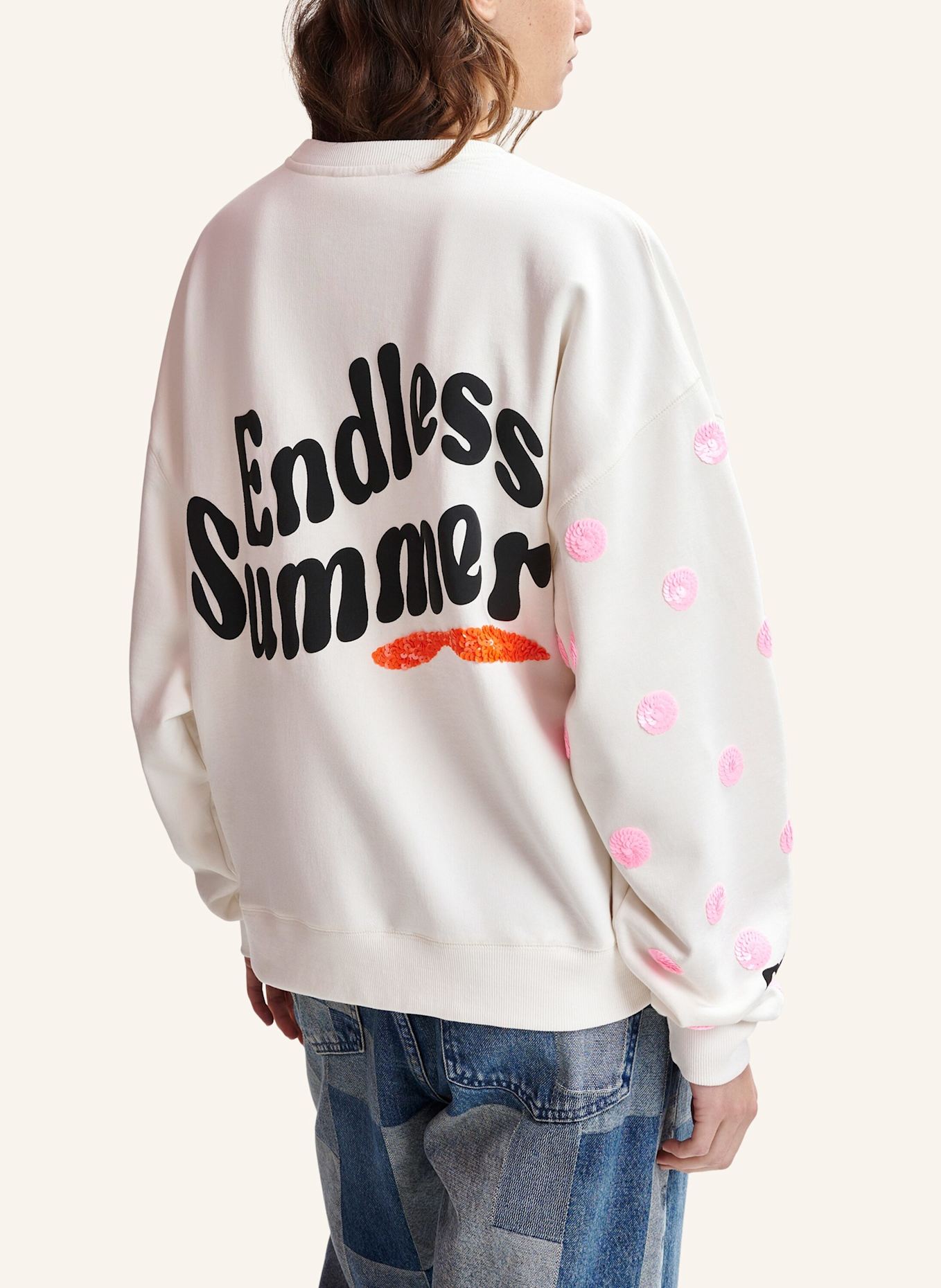 ESSENTIEL ANTWERP Sweatshirt IHEXPERIENCE: WEISS/ ROT/ SCHWARZ