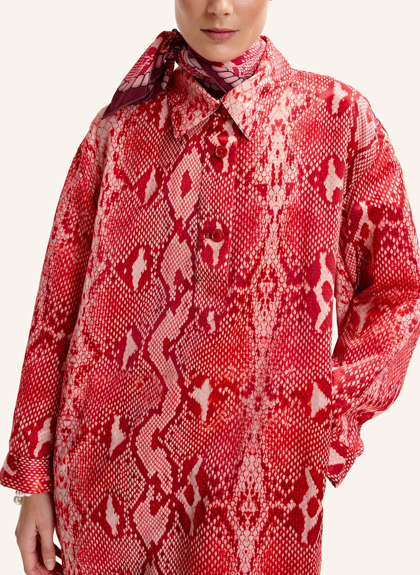 ESSENTIEL ANTWERP Kleid ILLUMINATA: ROT/ ORANGE