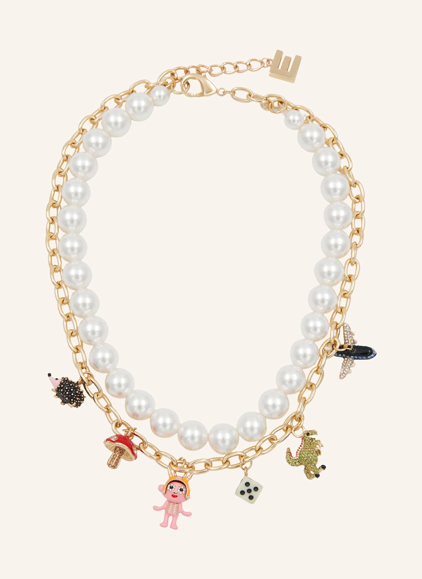 ESSENTIEL ANTWERP Halskette IMANY: GELB/ WEISS