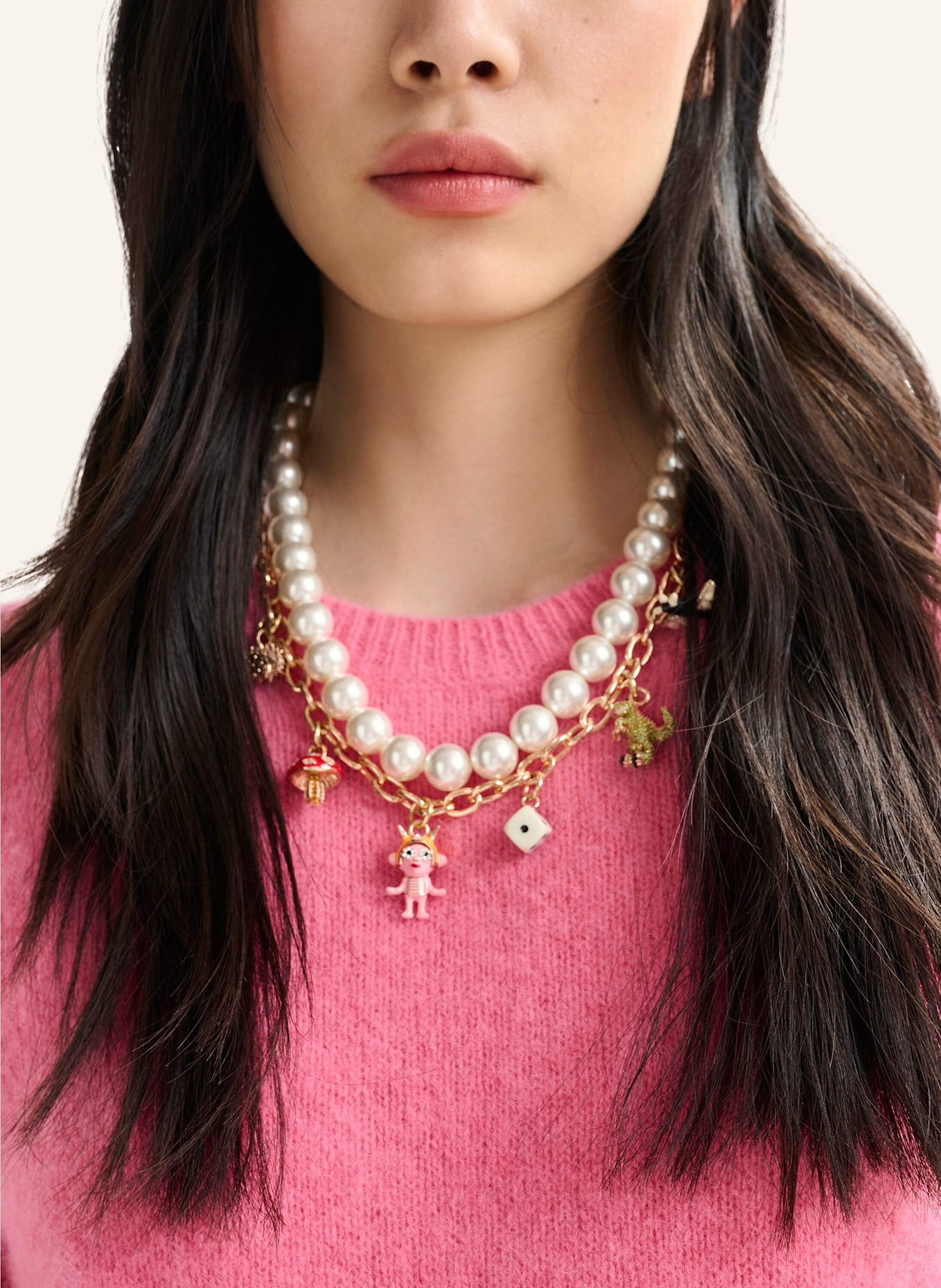 ESSENTIEL ANTWERP Halskette IMANY: GELB/ WEISS