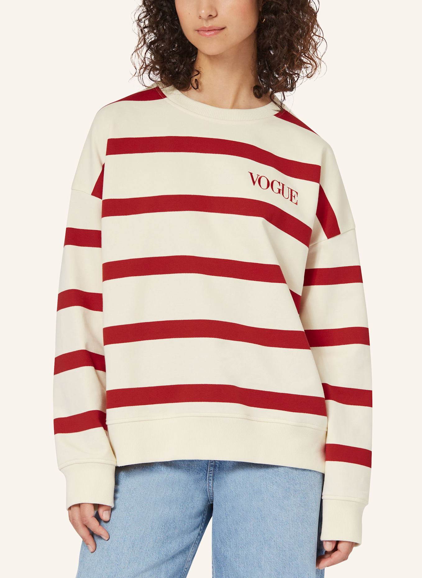 VOGUE COLLECTION Sweatshirt, Farbe: ROT/ BEIGE (Bild 3)