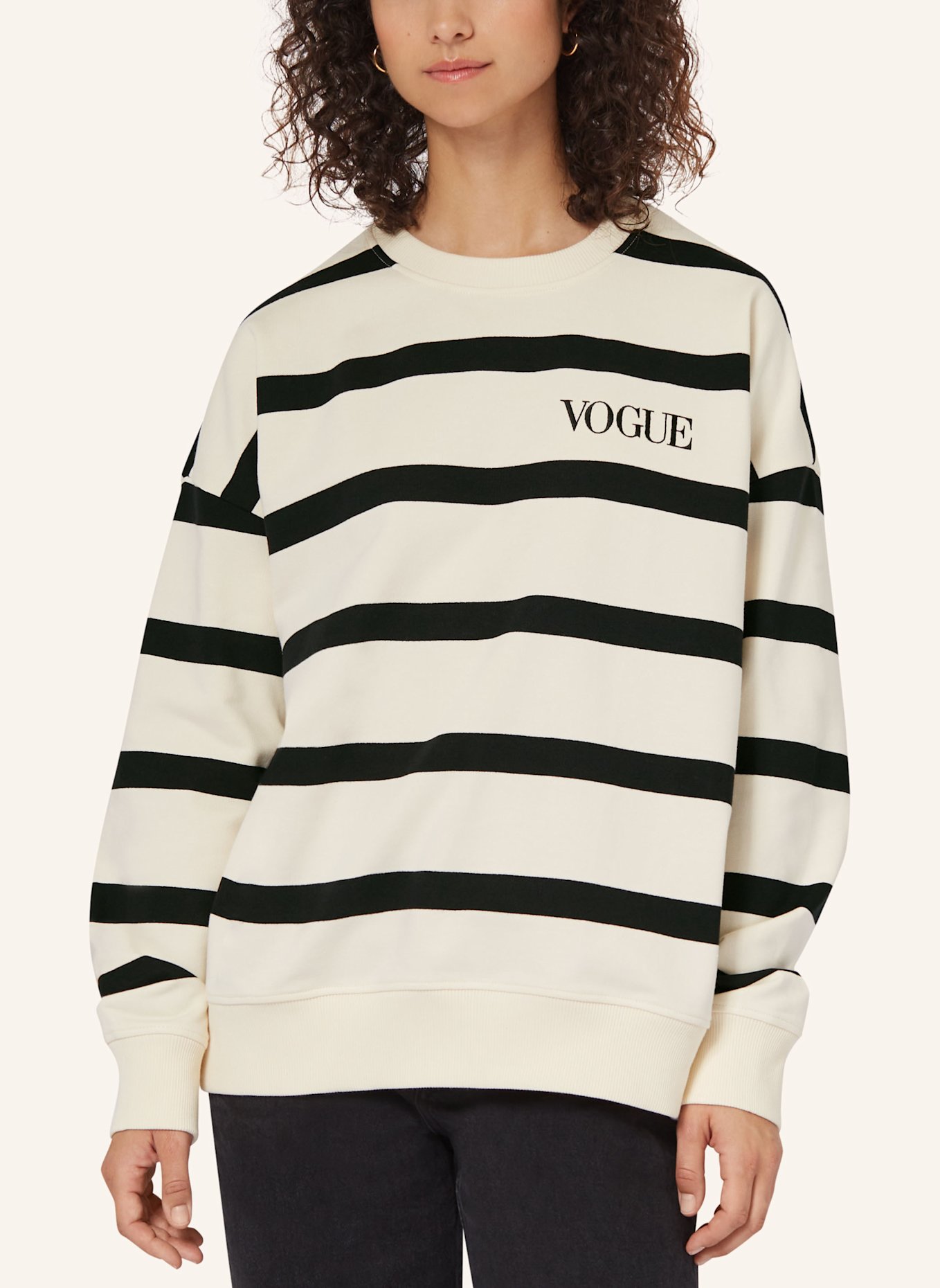 VOGUE COLLECTION Sweatshirt, Farbe: SCHWARZ/ BEIGE (Bild 3)