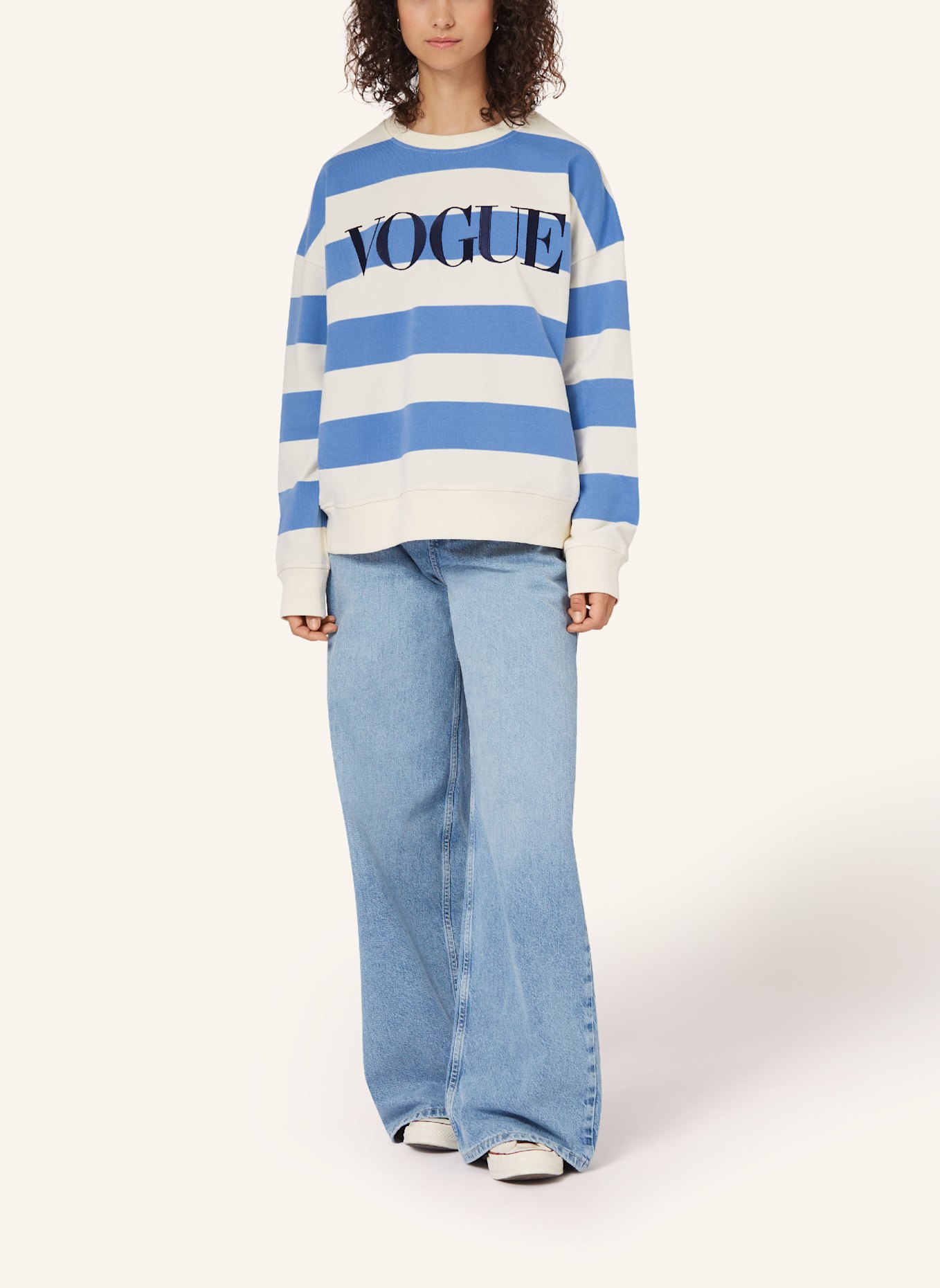 VOGUE COLLECTION Sweatshirt, Farbe: BLAU/ BEIGE (Bild 4)