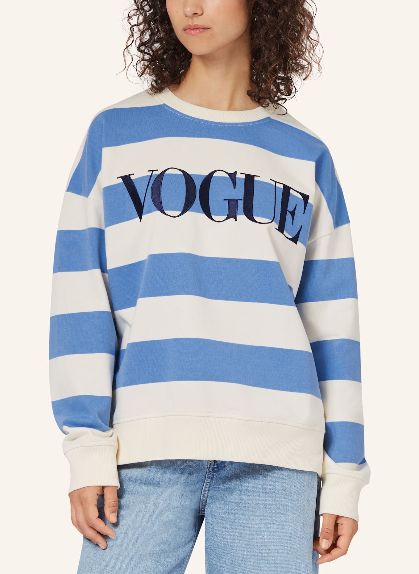 VOGUE COLLECTION Sweatshirt, Farbe: BLAU/ BEIGE (Bild 3)