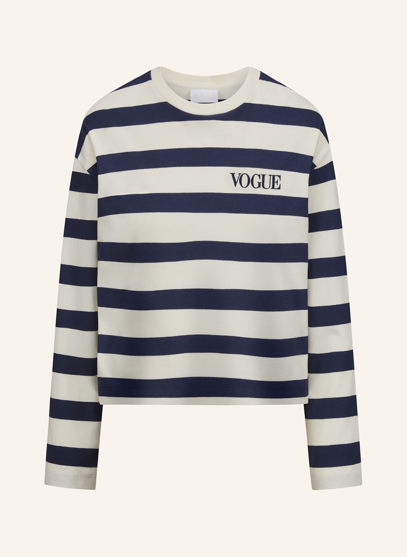 VOGUE COLLECTION Longsleeve, Farbe: BLAU/ BEIGE (Bild 1)