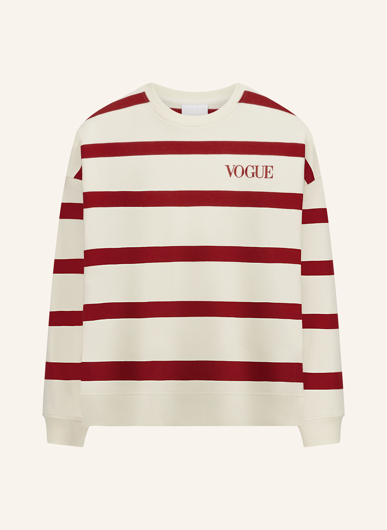 VOGUE COLLECTION Sweatshirt, Farbe: ROT/ BEIGE (Bild 1)