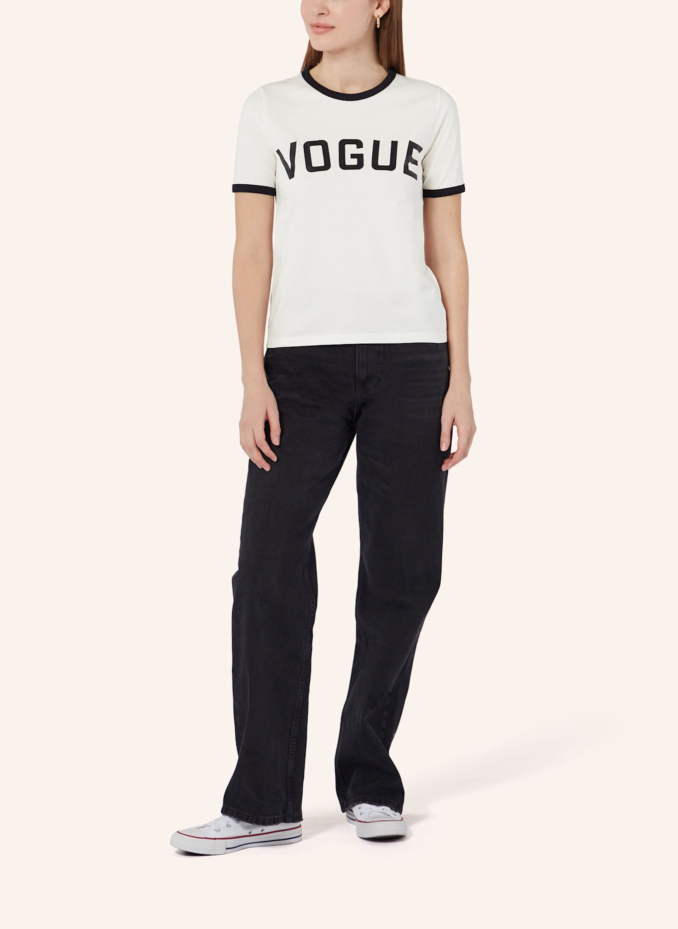 VOGUE COLLECTION T-Shirt: WEISS/ SCHWARZ