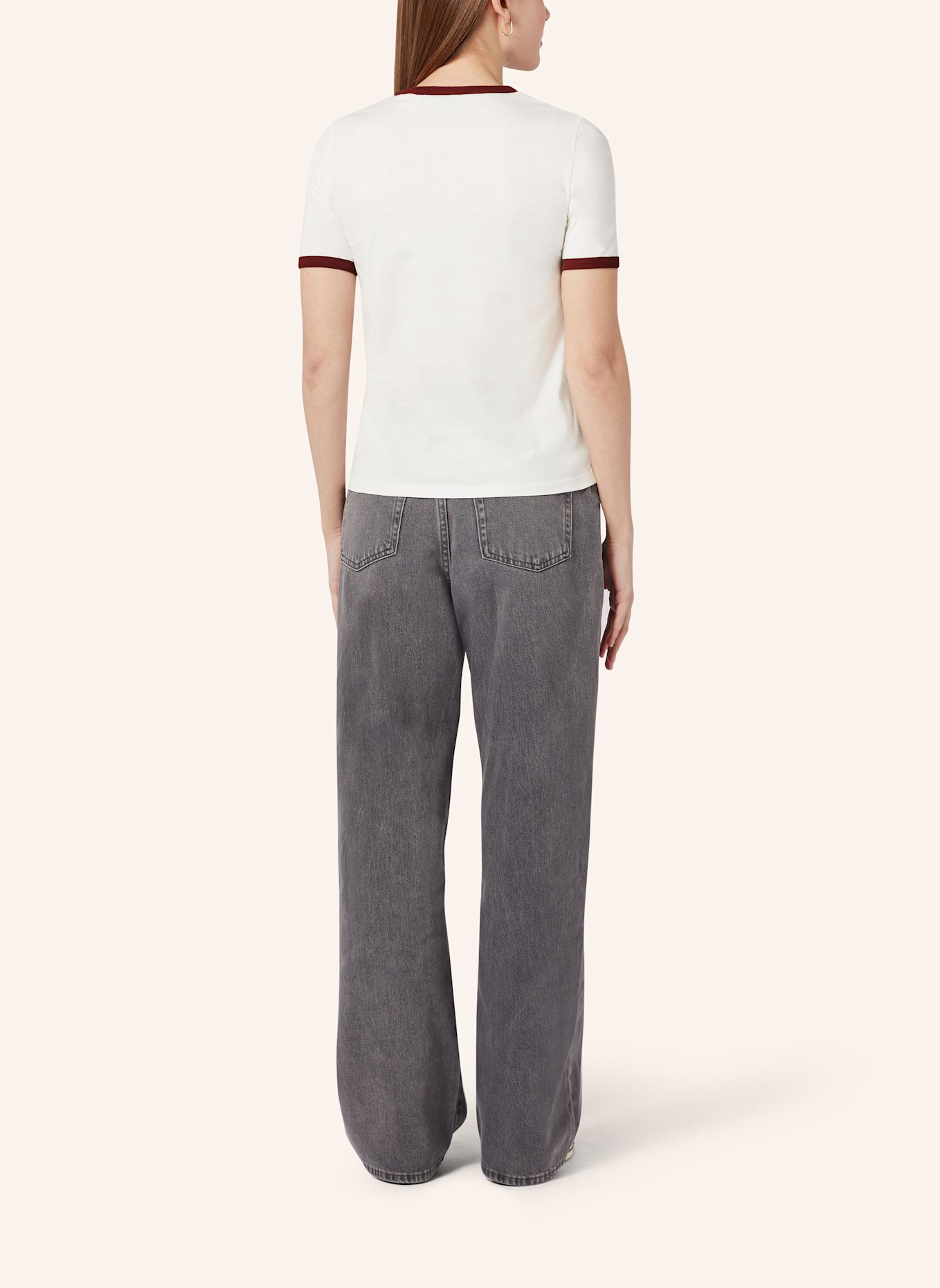 VOGUE COLLECTION T-Shirt: WEISS/ DUNKELROT