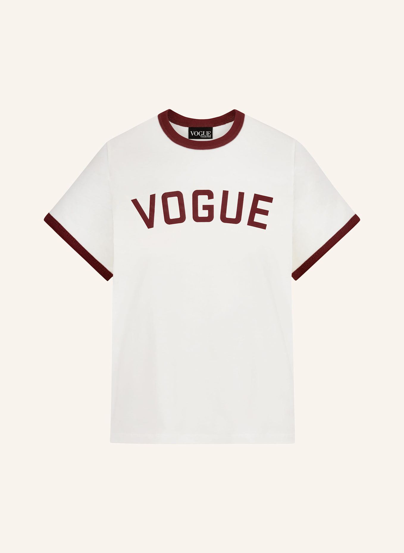 VOGUE COLLECTION T-Shirt: WEISS/ DUNKELROT