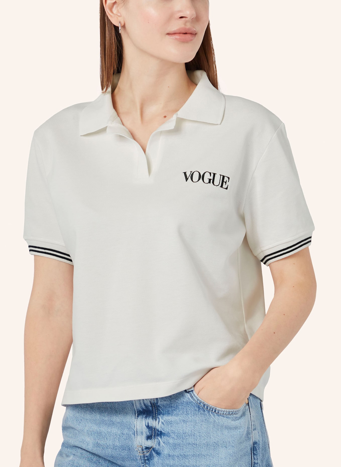 VOGUE COLLECTION T-Shirt: WEISS/ SCHWARZ
