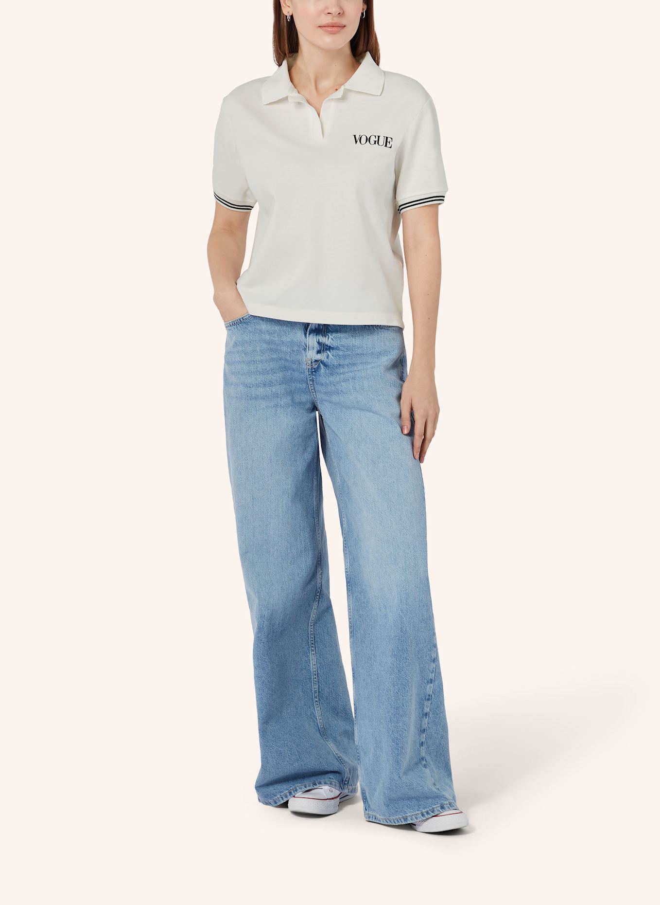 VOGUE COLLECTION T-Shirt: WEISS/ SCHWARZ