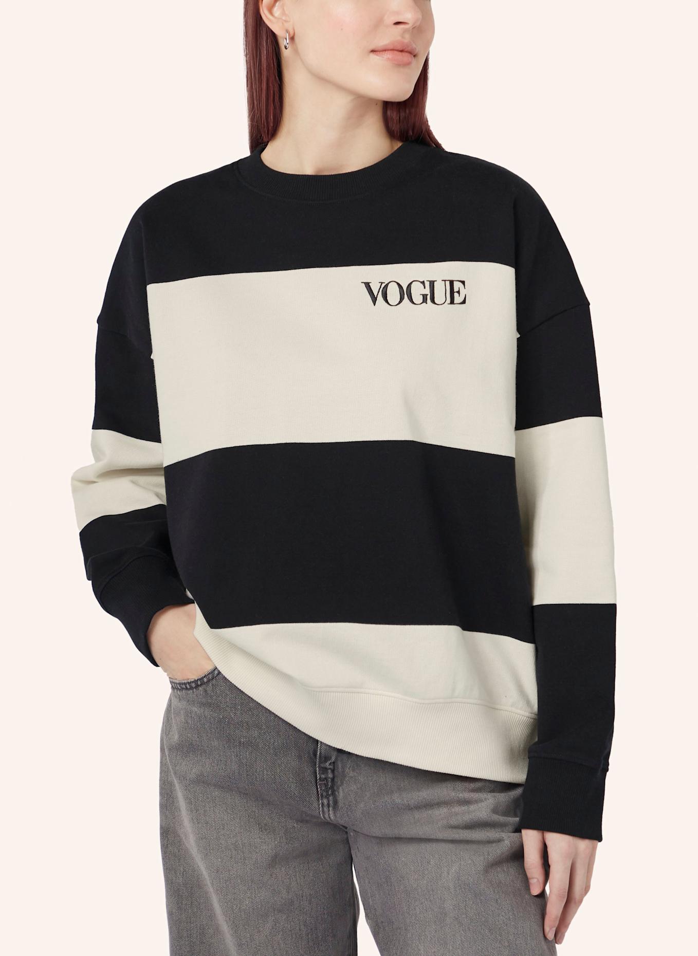 VOGUE COLLECTION Sweatshirt: SCHWARZ/ BEIGE