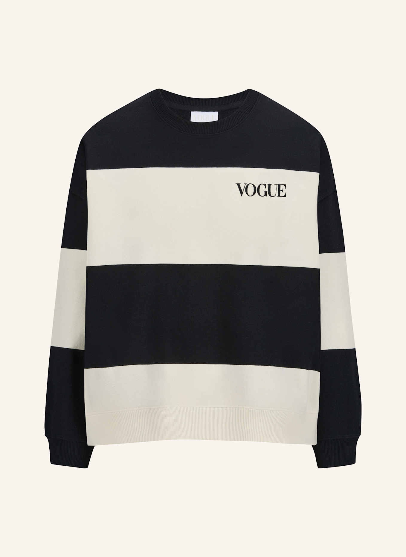 VOGUE COLLECTION Sweatshirt: SCHWARZ/ BEIGE