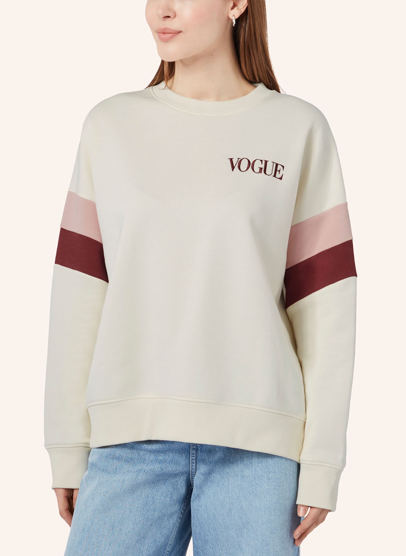VOGUE COLLECTION Sweatshirt: BEIGE
