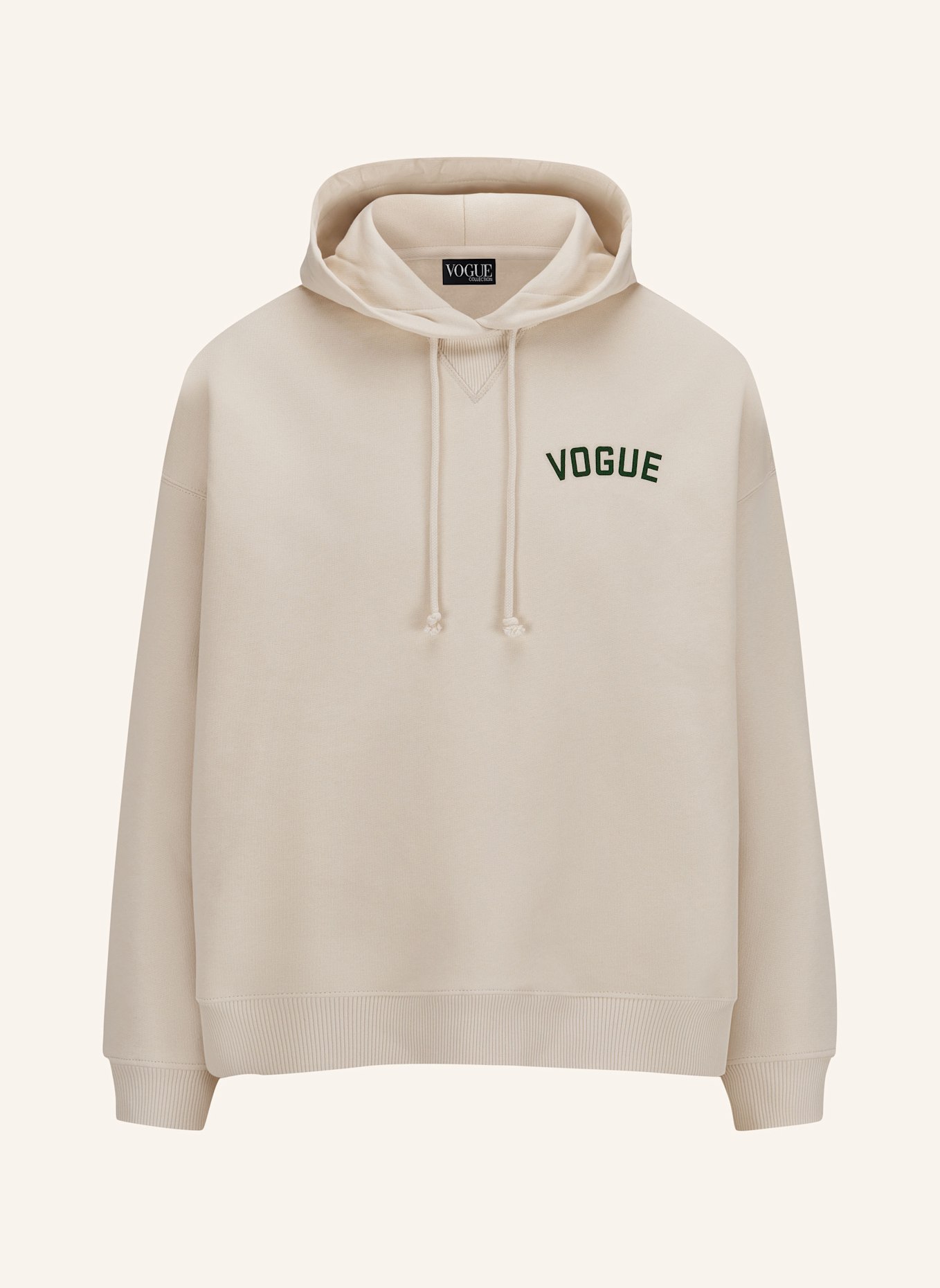 VOGUE COLLECTION Hoodie: ECRU