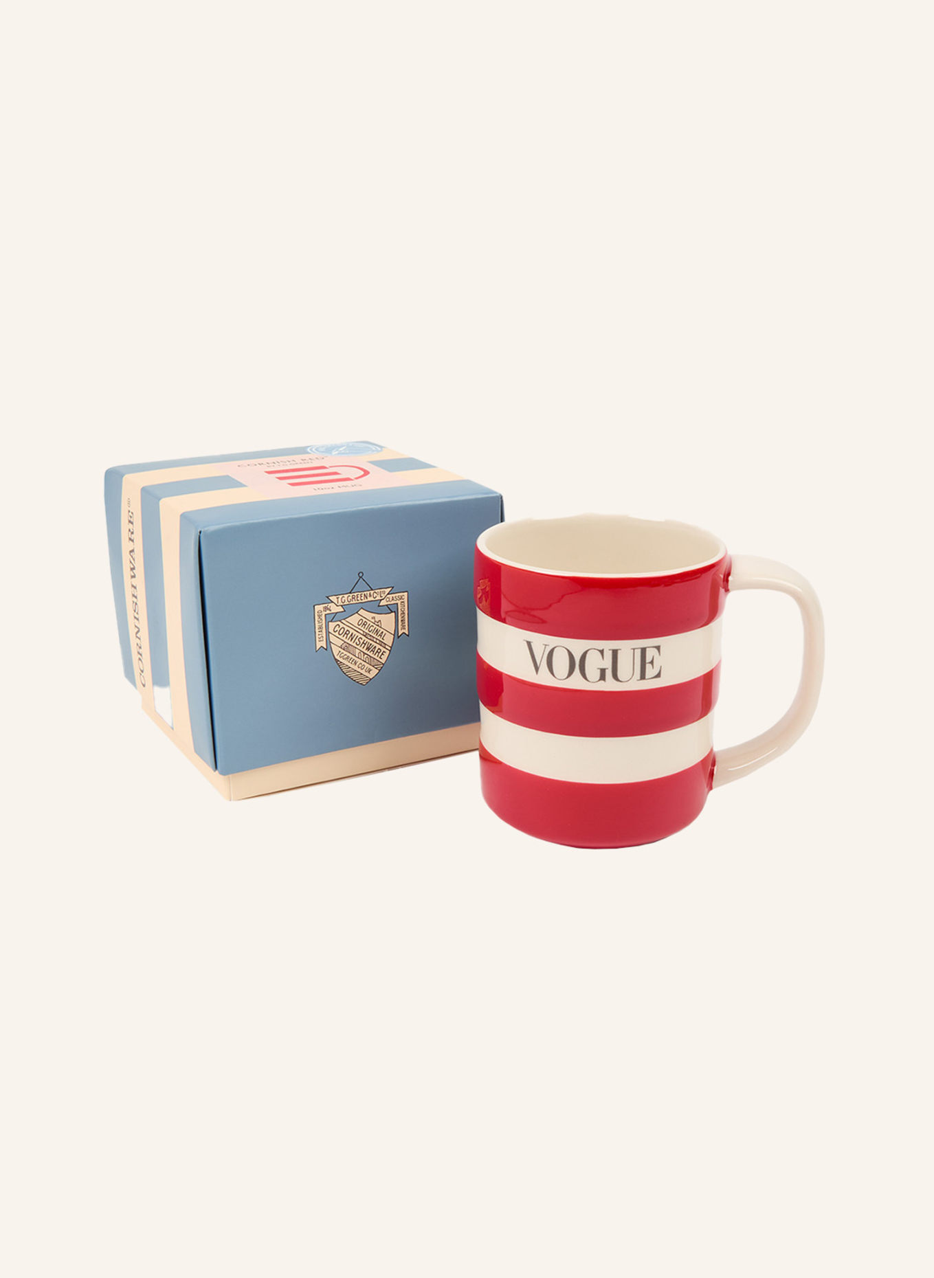 VOGUE COLLECTION Tasse: BEIGE/ ROT