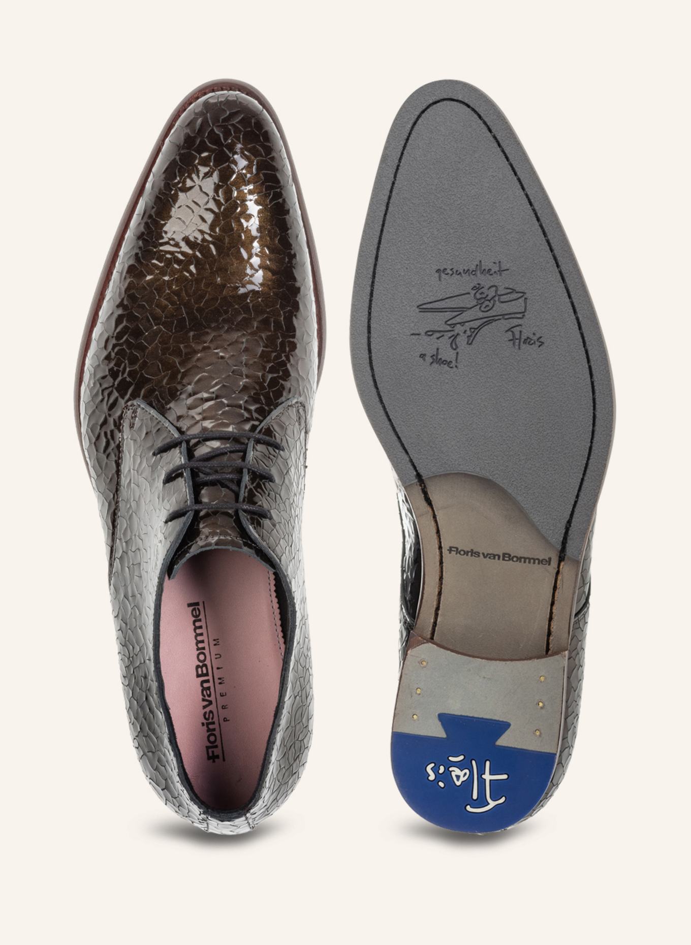 Floris van Bommel Schnürer DE STAPPER 65: BRAUN