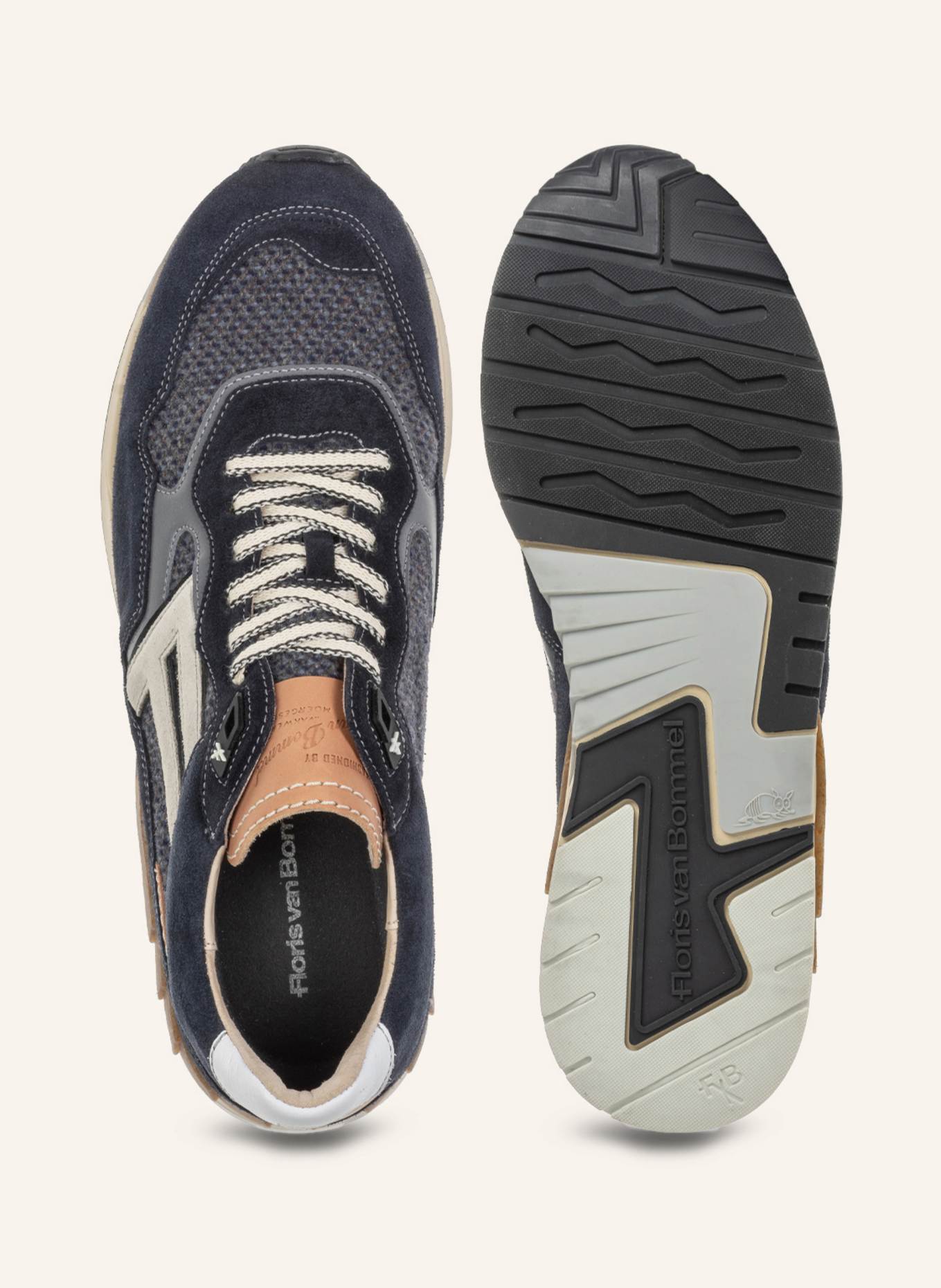 Floris van Bommel Sneaker DE RUNNER 07: DUNKELBLAU