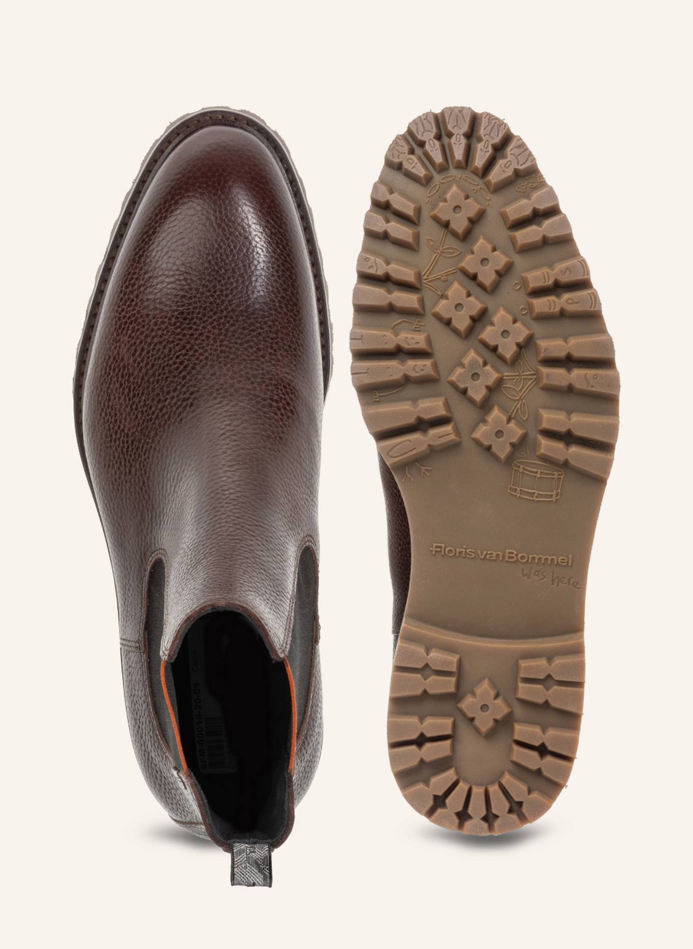 Floris van Bommel Chelsea-Boots STURDI 04: BRAUN