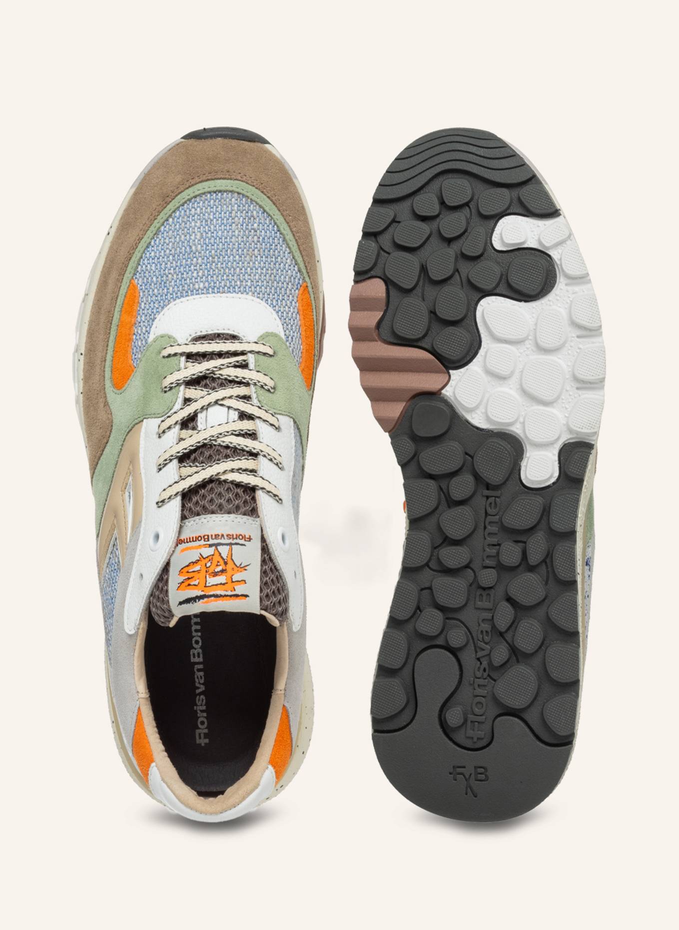 Floris van Bommel Sneaker DE TREENER 01: HELLBLAU