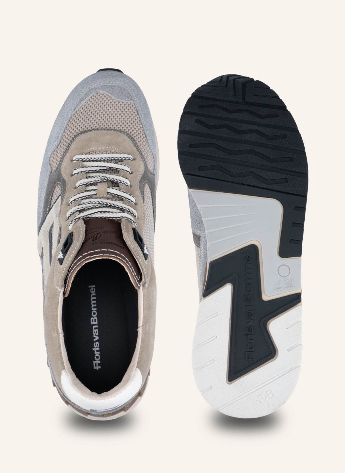 Floris van Bommel Sneaker DE RUNNER 07: HELLBRAUN