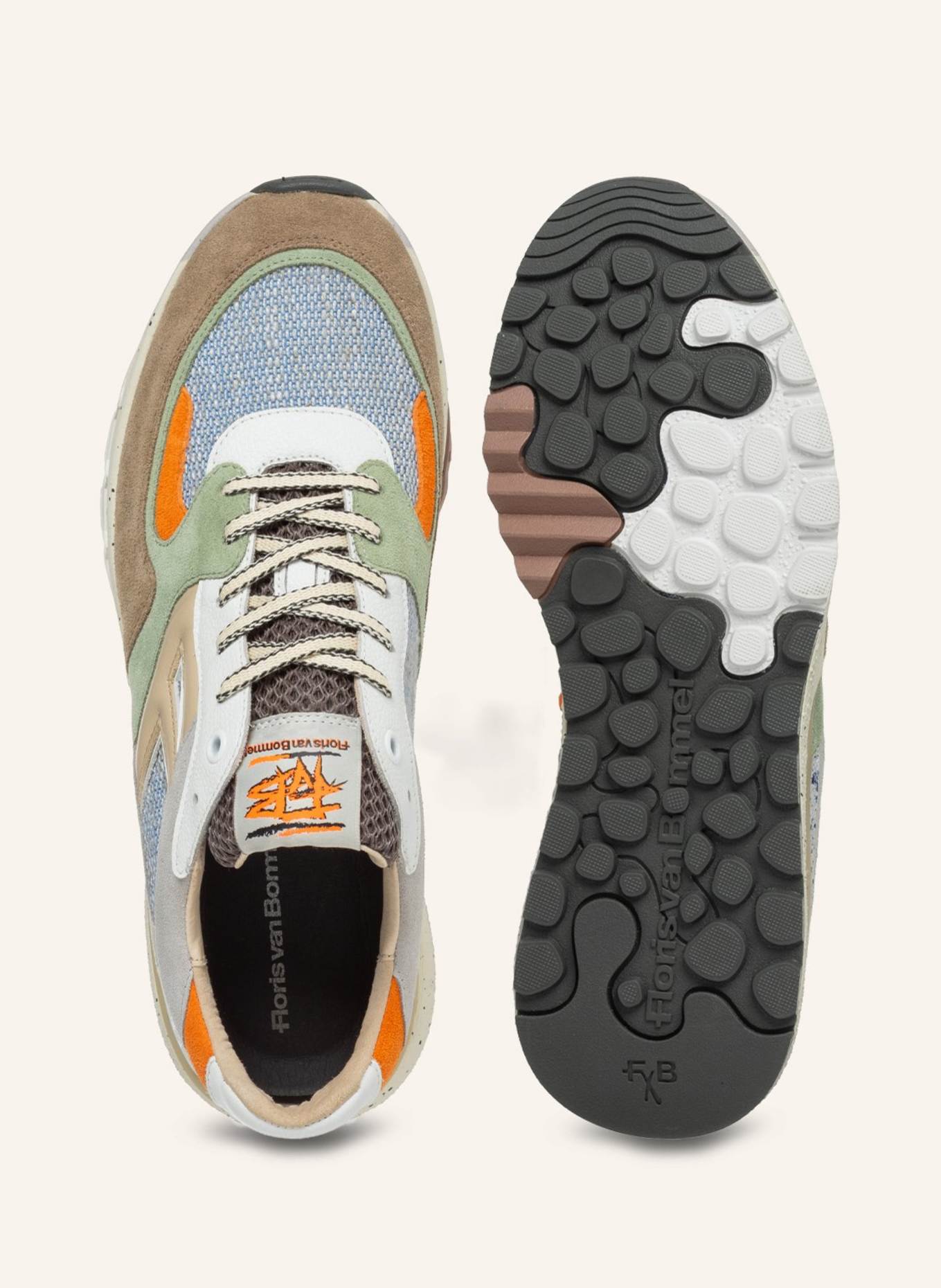 Floris van Bommel Sneaker DE TREENER 01: HELLBLAU