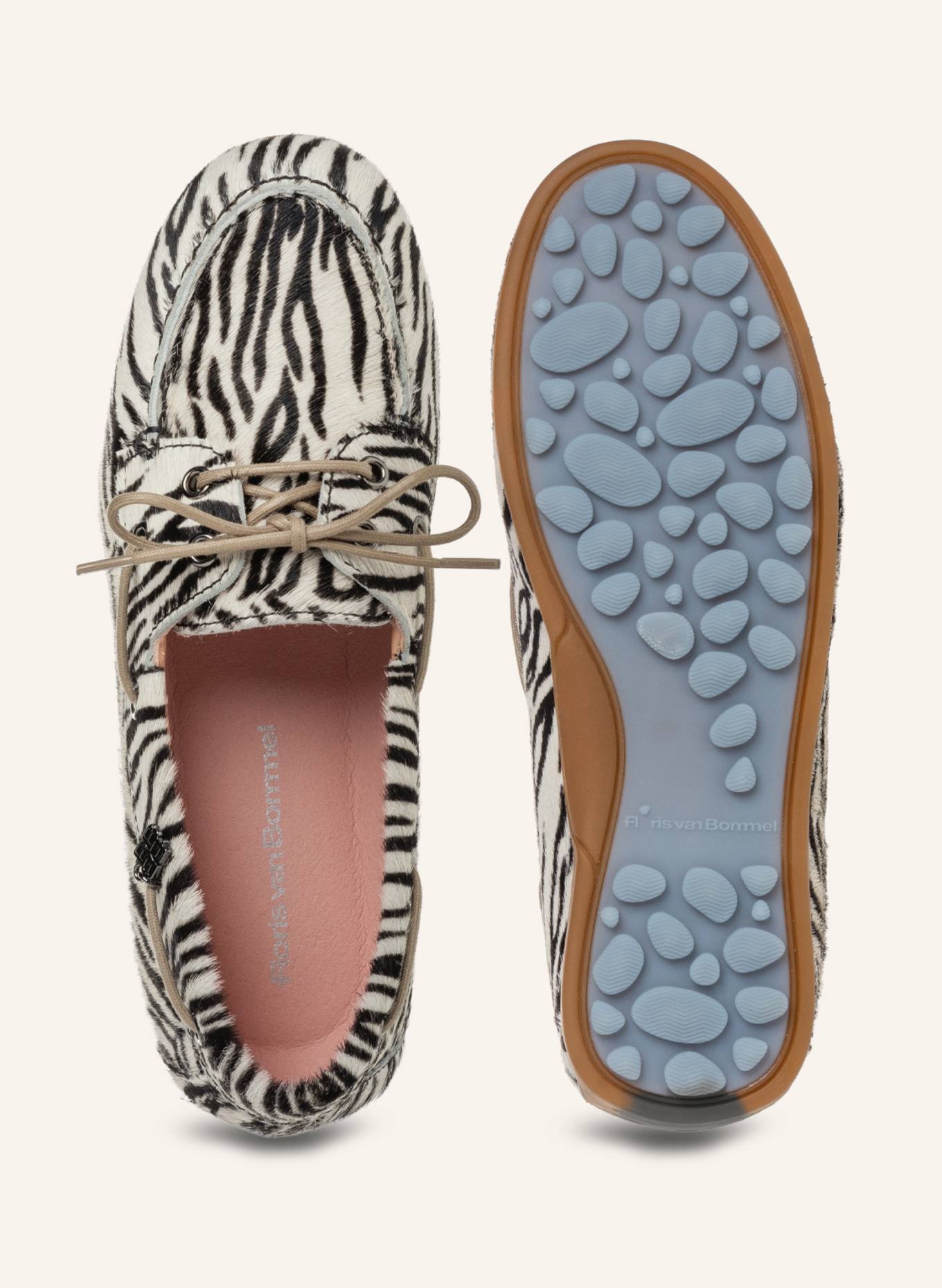 Floris van Bommel Loafer BOHWI 01: WEISS/ SCHWARZ