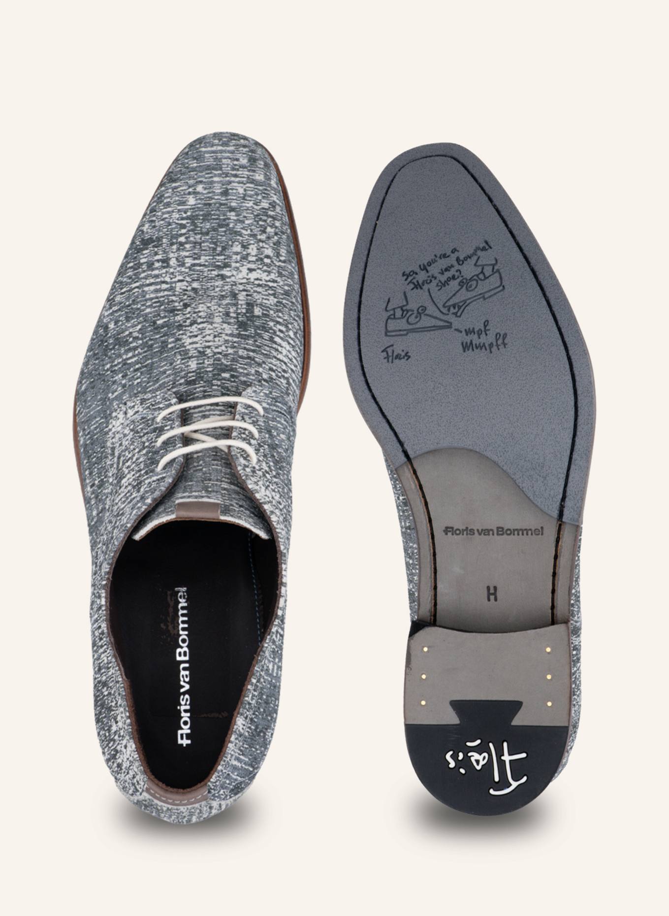 Floris van Bommel Schnürer DE DRAVER 03: GRAU